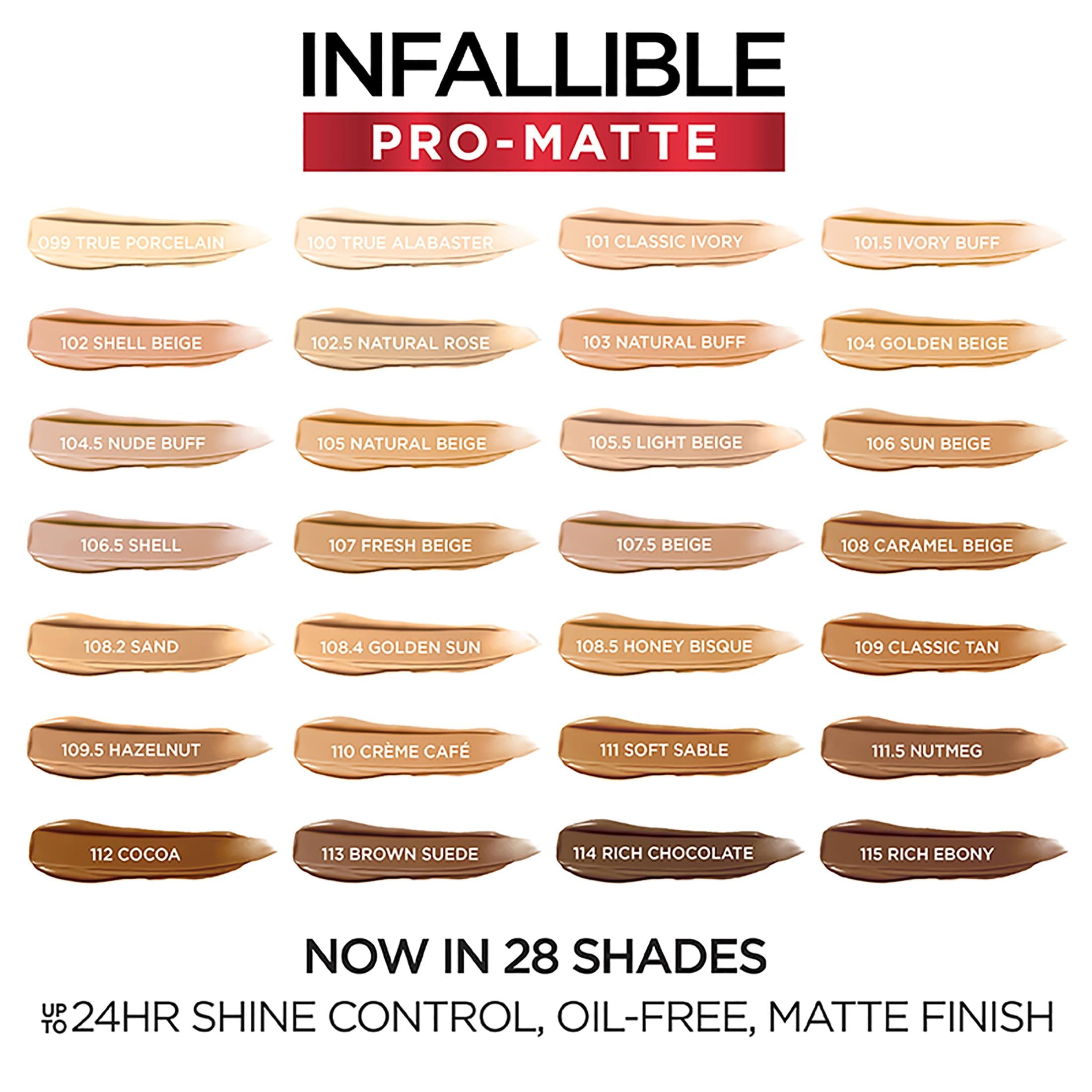 L'Oreal Paris Infallible Pro-Matte Blendable Foundation, Oil Free, Sand, 1 fl oz