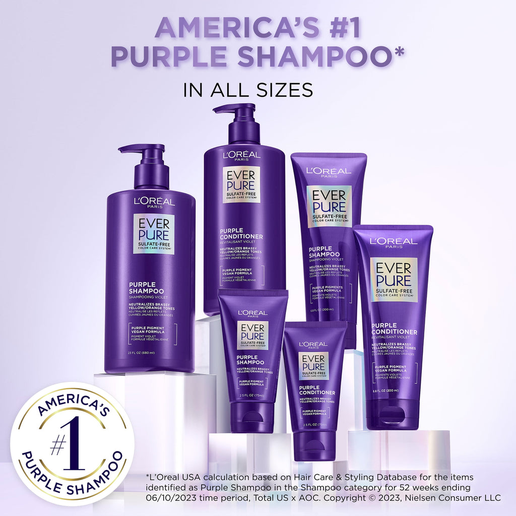 L'Oreal Paris EverPure Sulfate Free Purple Shampoo - Squeeze Bottle, 6.8 fl oz