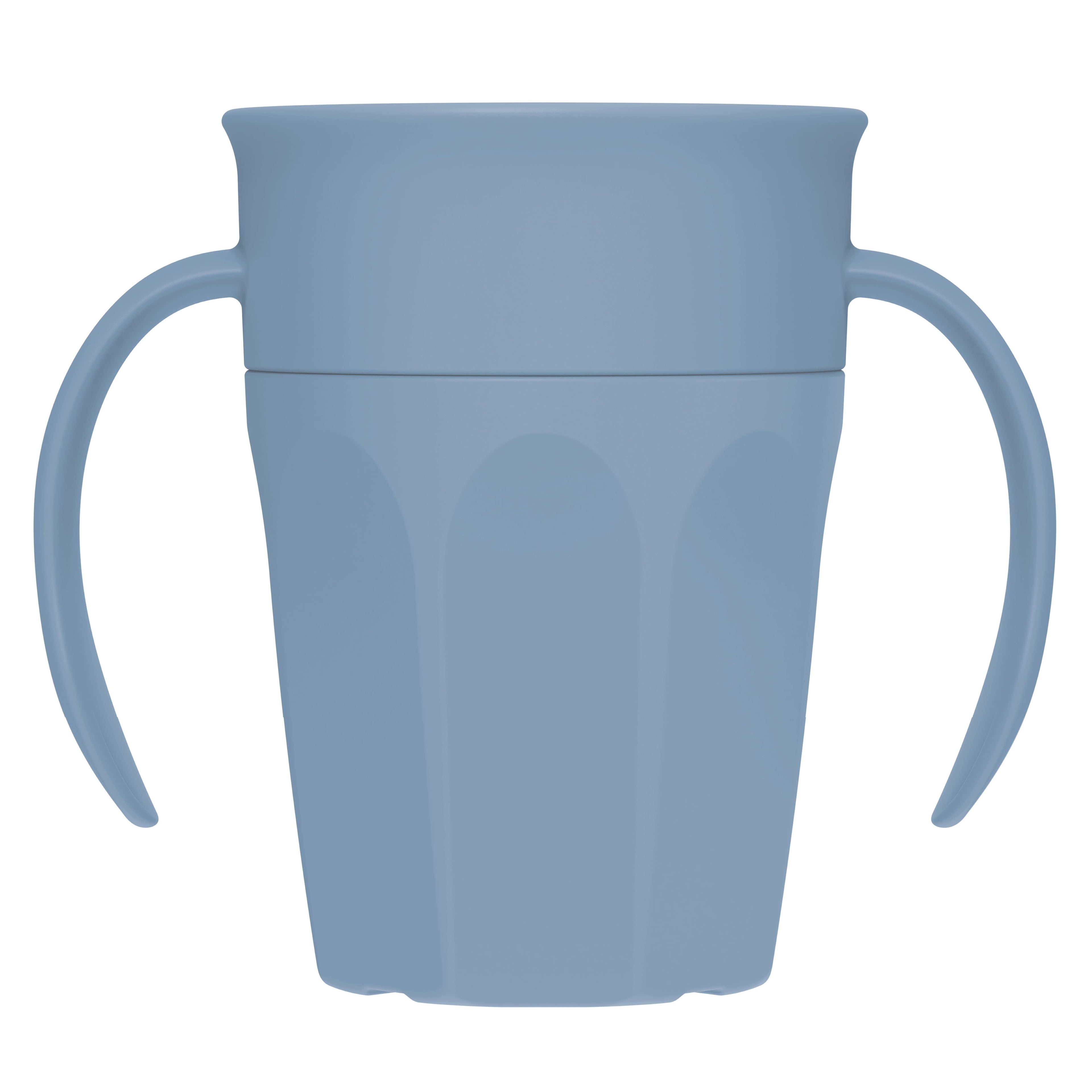 Dr. Brown's Milestones Cheers 360 Cup Spoutless Transition Cup with Handles for Easy Grip & Leak-Free Learning, Blue, 7 oz/200 mL, 6m+ (Colors May Vary)