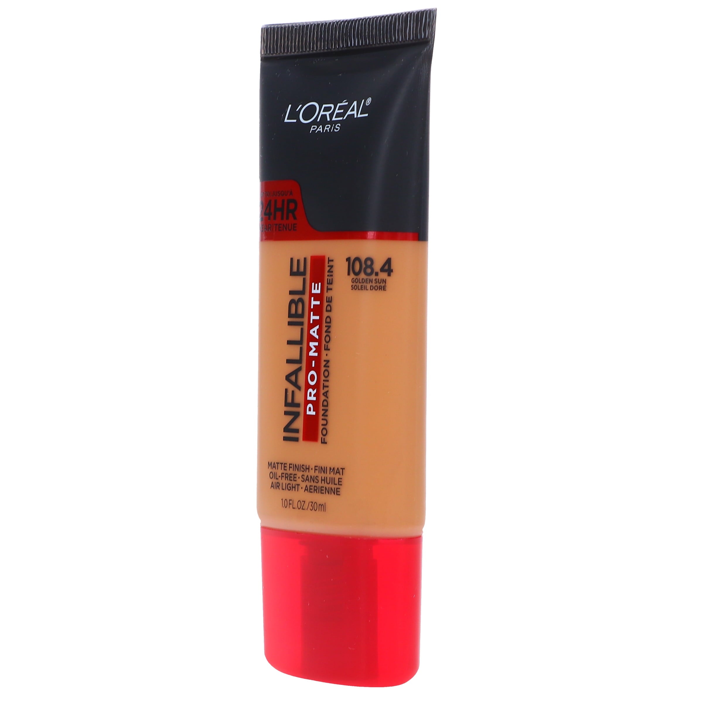 L'Oreal Paris Infallible Pro-Matte Liquid Foundation Makeup, 108.4 Golden Sun, 1 fl oz