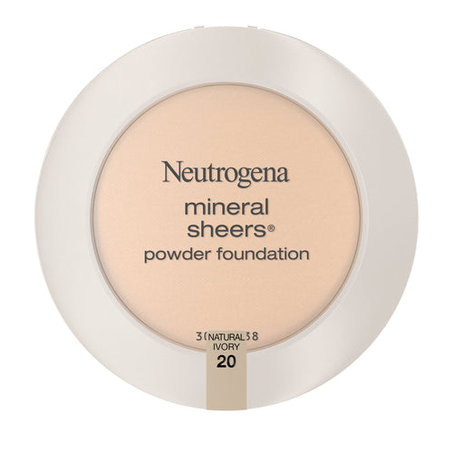 (2 pack) Neutrogena Mineral Sheers Powder Foundation, Natural Ivory 20,.34 oz