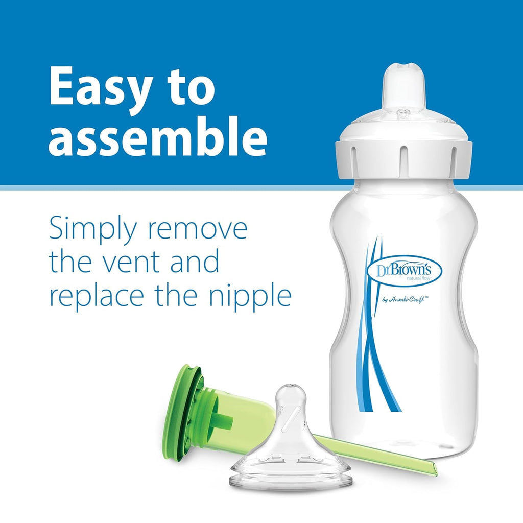 Dr. Brown's Options+™ Baby Bottle, Sippy Spouts, 6 Months +, 2 Pack