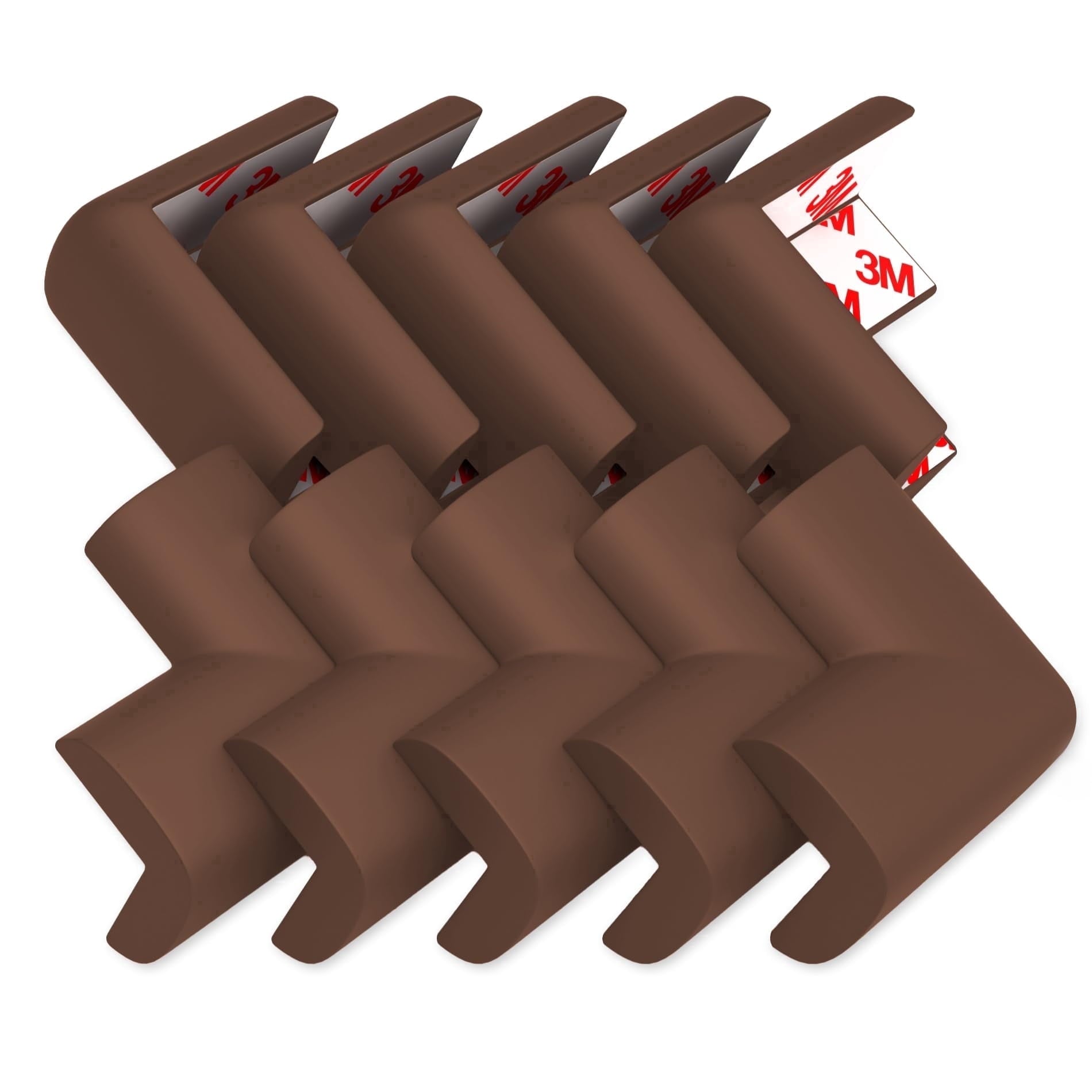 Komfortology Brown Foam Corner Guards, 12 Count with 3M Adhesive