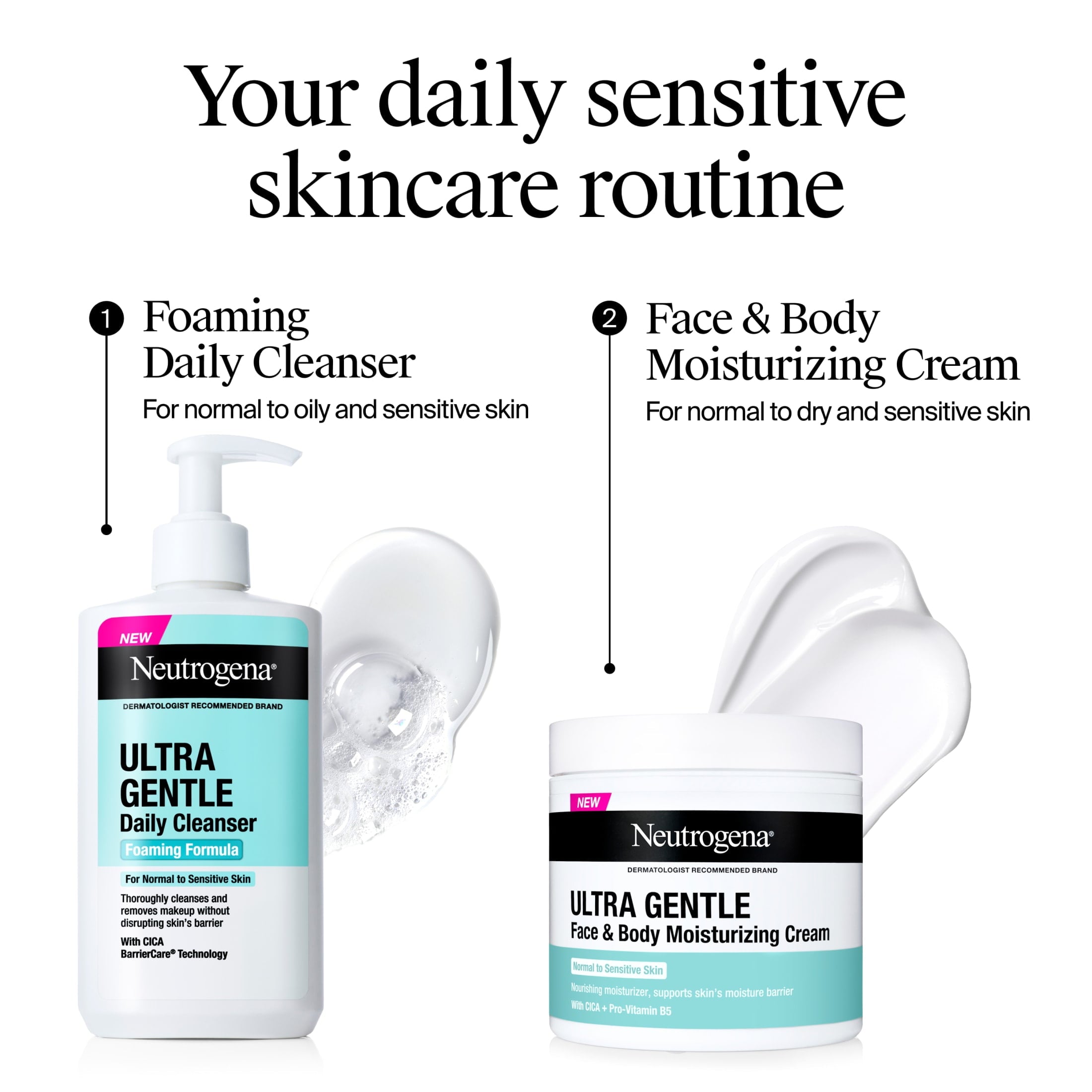 Neutrogena Ultra Gentle Daily Face & Body Moisturizing Cream, 11 oz