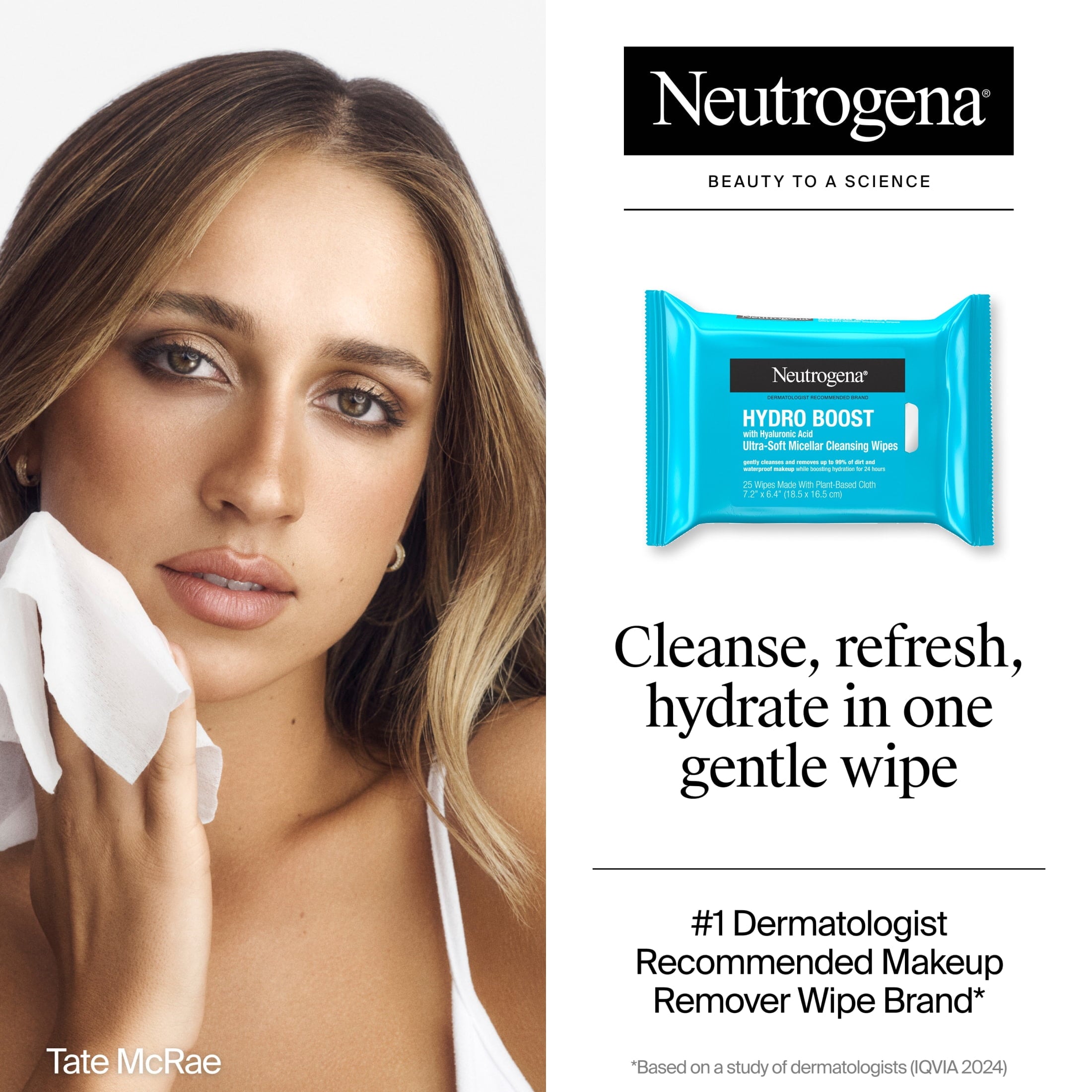 (6 pack) Neutrogena Hydro Boost Makeup Remover Wipes & Face Cleansing Towelettes, 25 Count