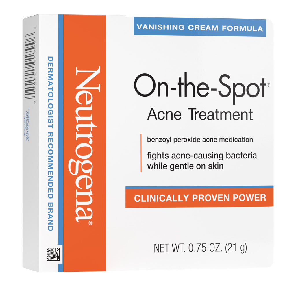 Neutrogena On-The-Spot Acne Spot Treatment. Benzoyl Peroxide 10%, Pimple Cream, 0.75 oz
