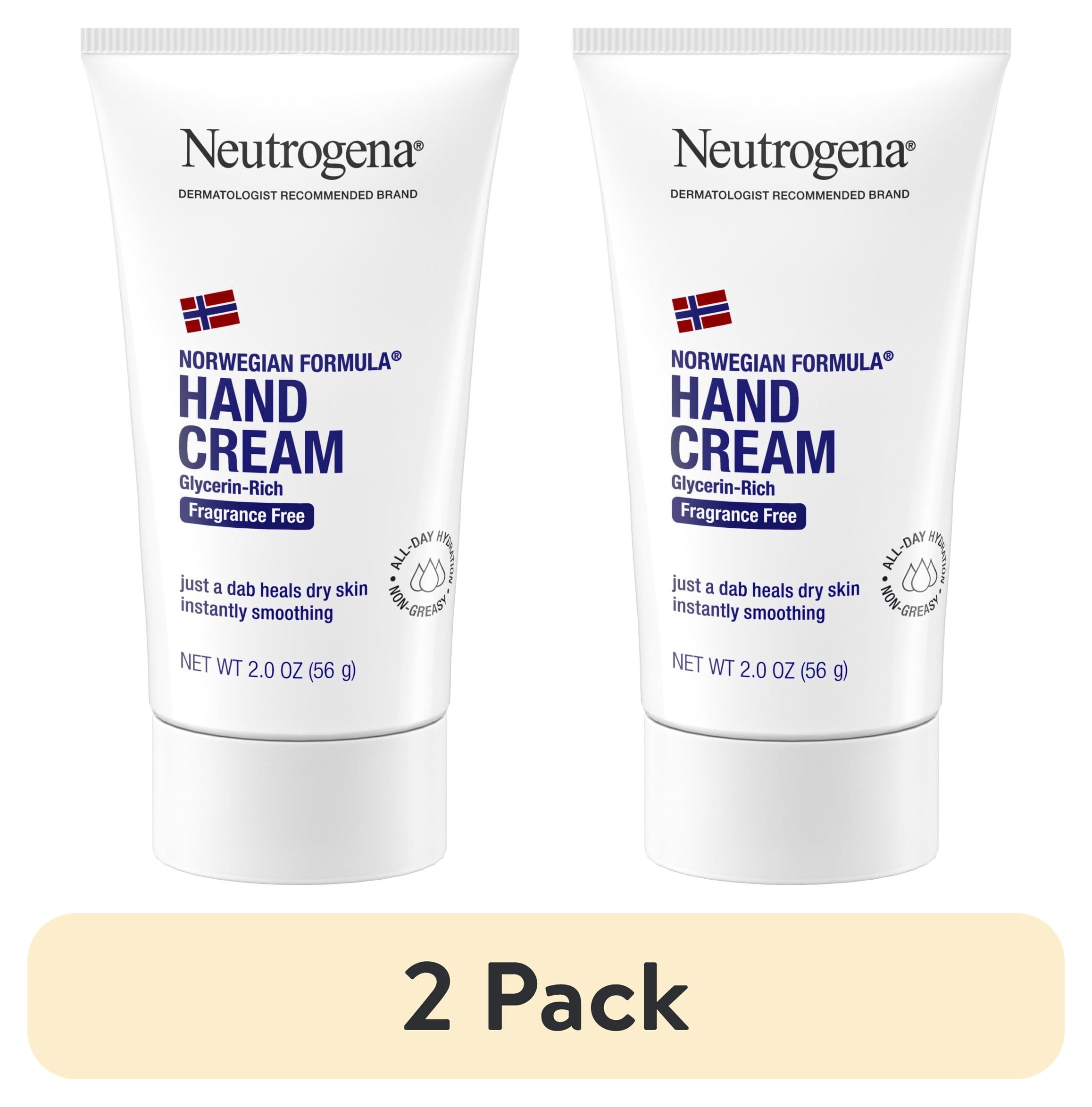(2 pack) Neutrogena Norwegian Formula Hand Cream, Fragrance-Free Cream for Dry Hands & Body, 2 oz