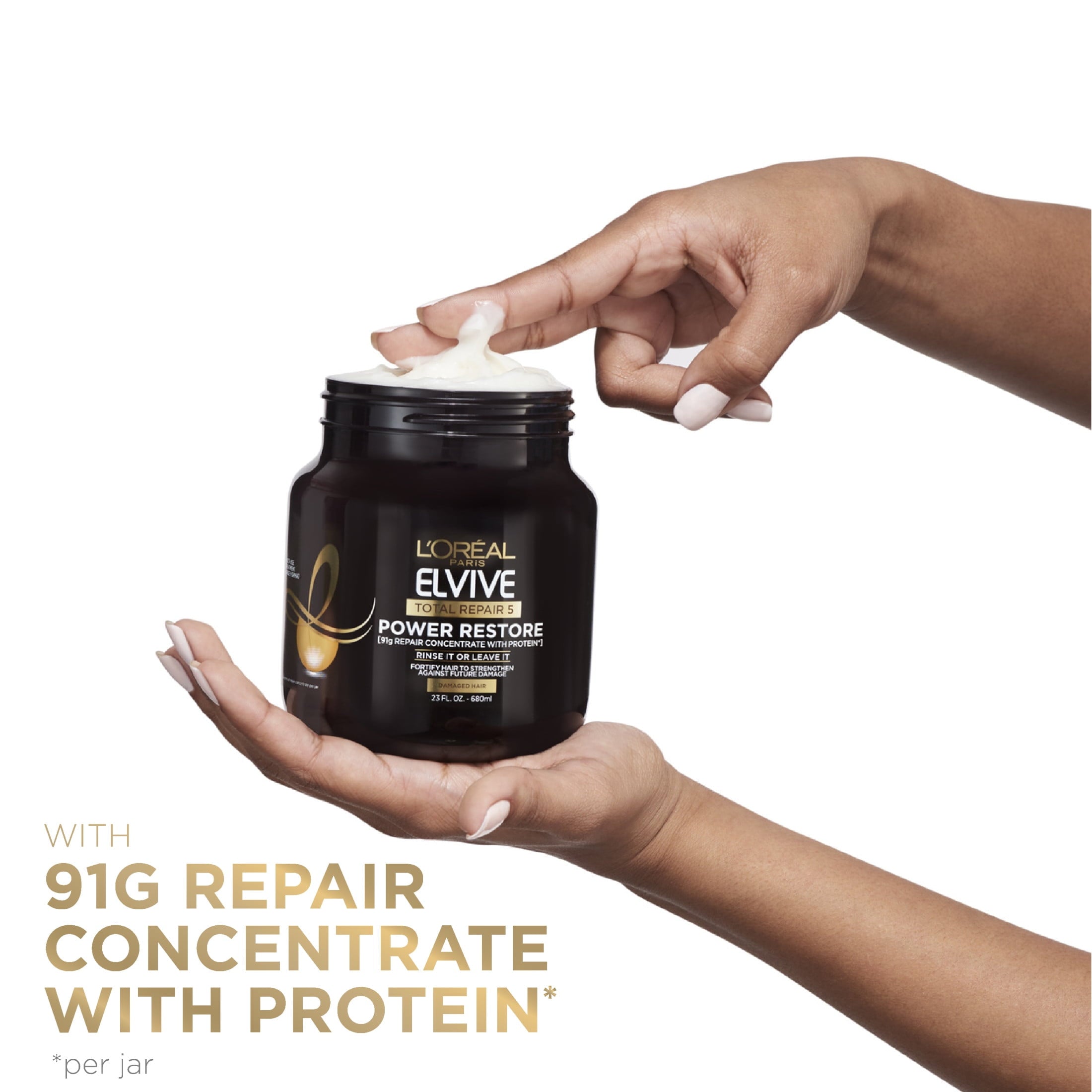 (3 pack) L'Oreal Paris Elvive Total Repair 5 Power Restore Multi-Use Treatment, 23 fl oz