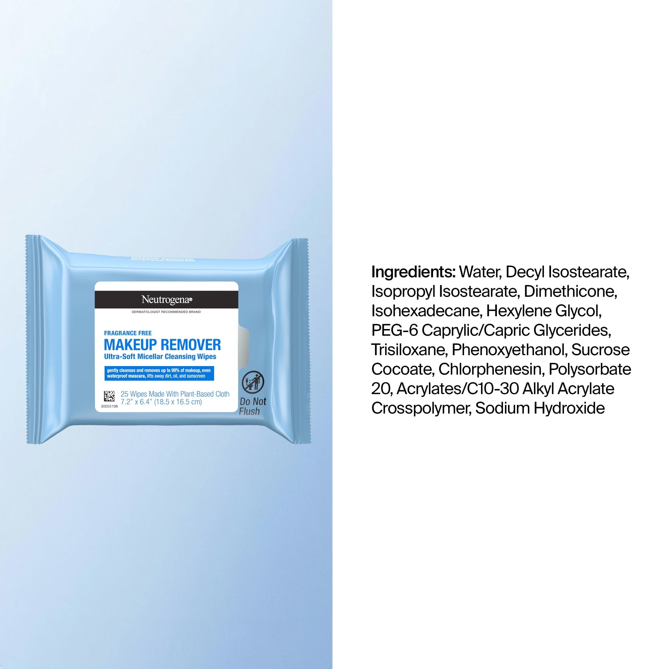Neutrogena Makeup Remover Wipes Fragrance Free 25 Count