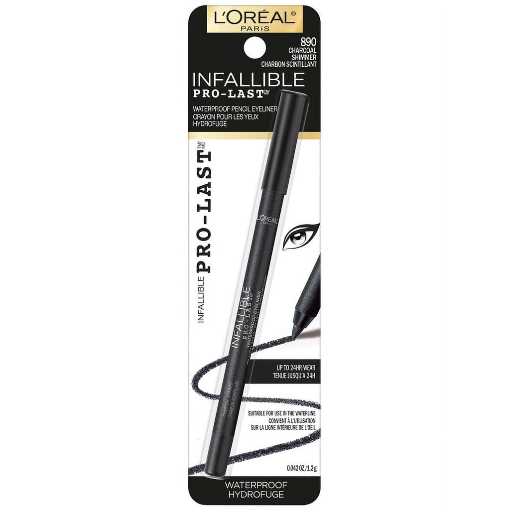 L'Oreal Paris Infallible Pro-Last Waterproof Pencil Eyeliner, Black Shimmer