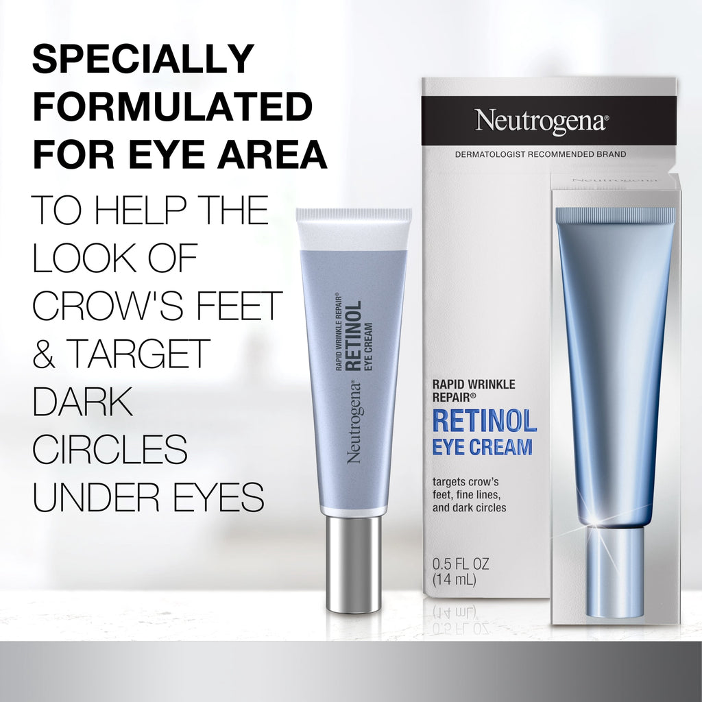 Neutrogena Rapid Wrinkle Repair Retinol Eye Cream, Anti Aging Under Eye Cream, 0.5 oz