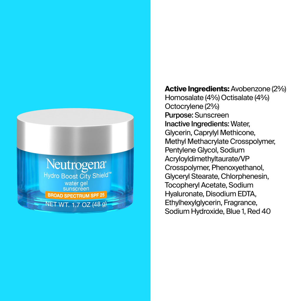 Neutrogena Hydro Boost City Shield Water Gel SPF 25, 1.7 oz