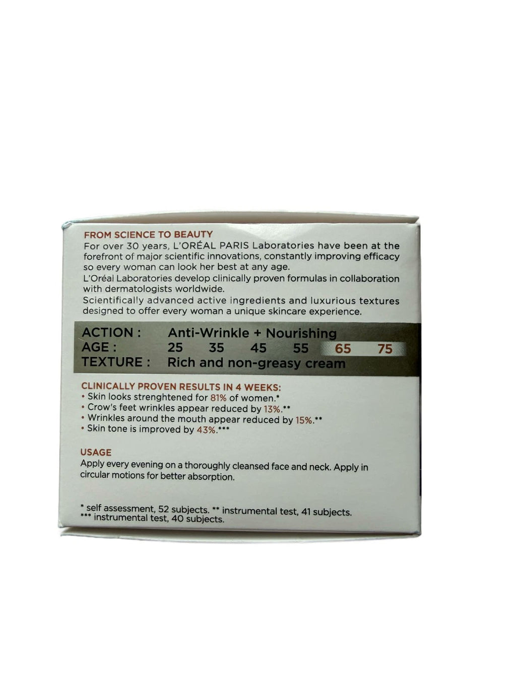 Loreal Paris Wrinkle Expert 65+ Fortifying Night Cream 50 ML
