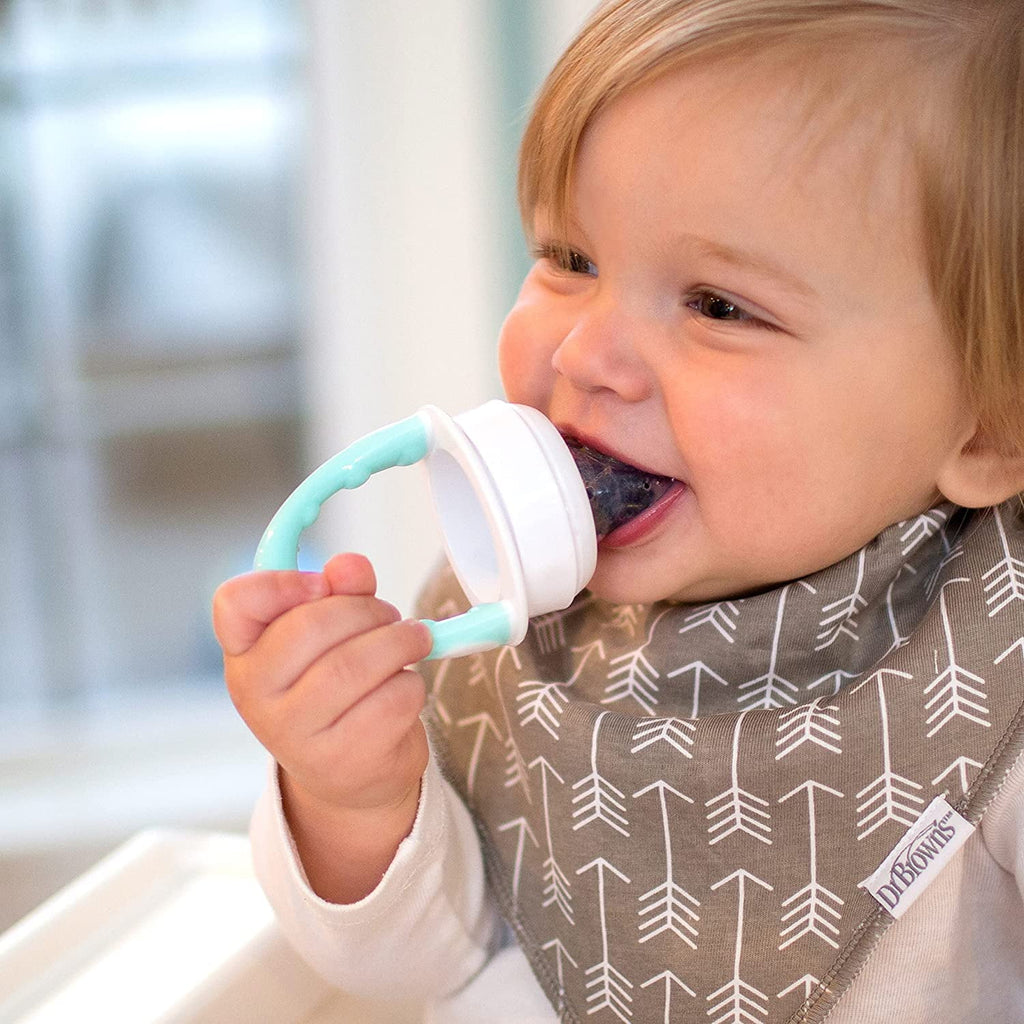 Dr. Brown's Designed to Nourish, Fresh Firsts Silicone Feeder, Solid Food Feeding, Mint, 1 Pack