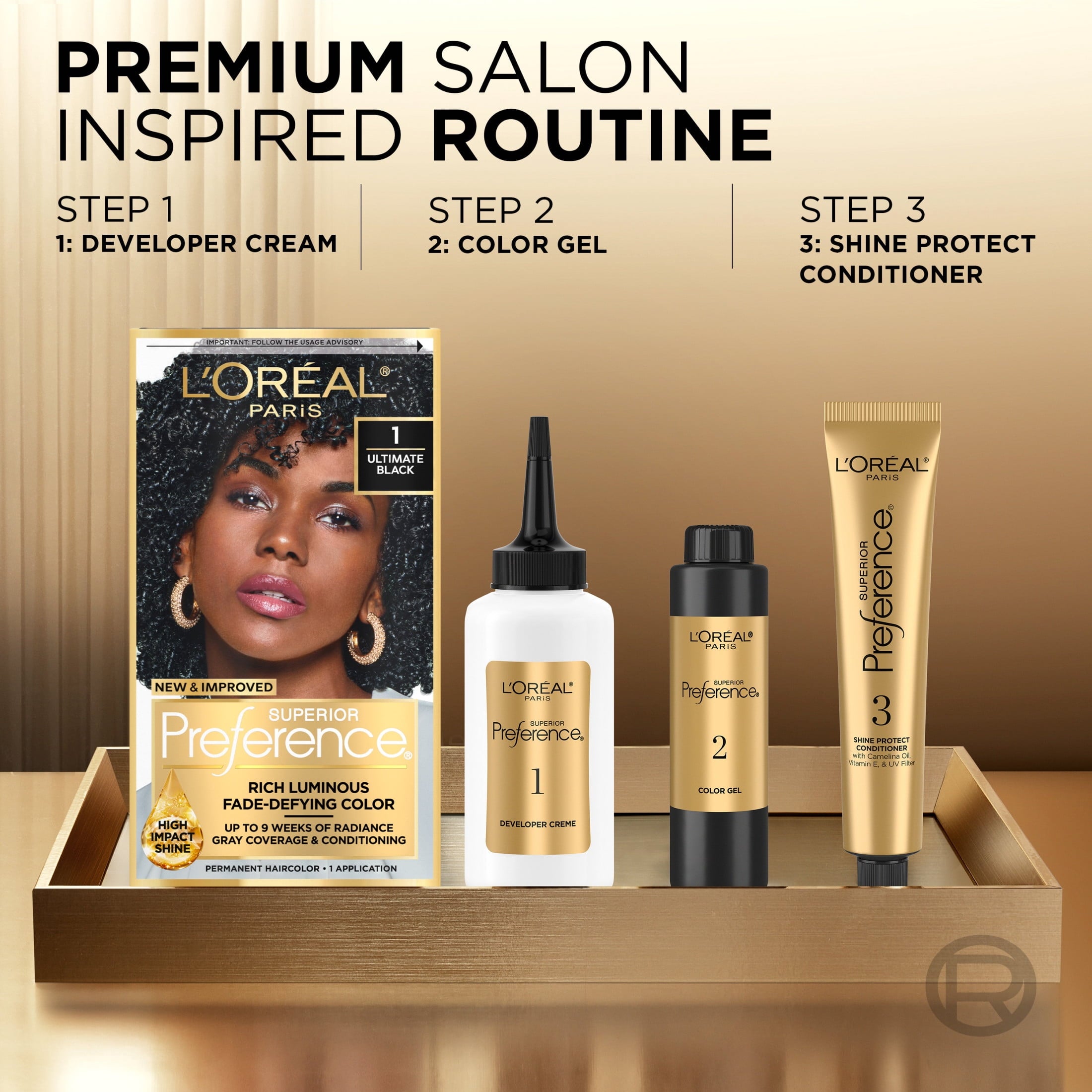 L'Oreal Paris Superior Preference Fade-Defying Permanent Hair Color, 5MB Medium Auburn, 1 kit
