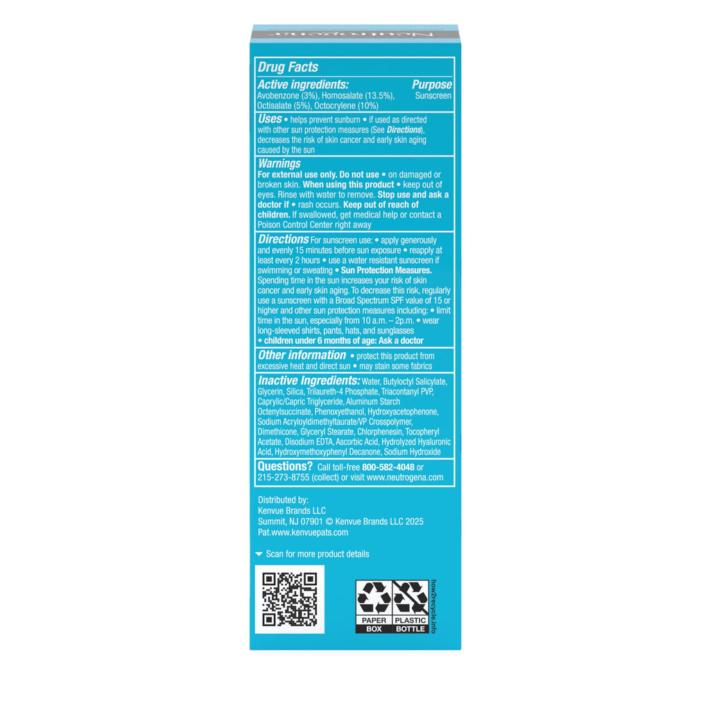 Neutrogena Hydro Boost Hyaluronic Acid SPF 50 Face Moisturizer Lotion, Skin Care, 1.7 oz