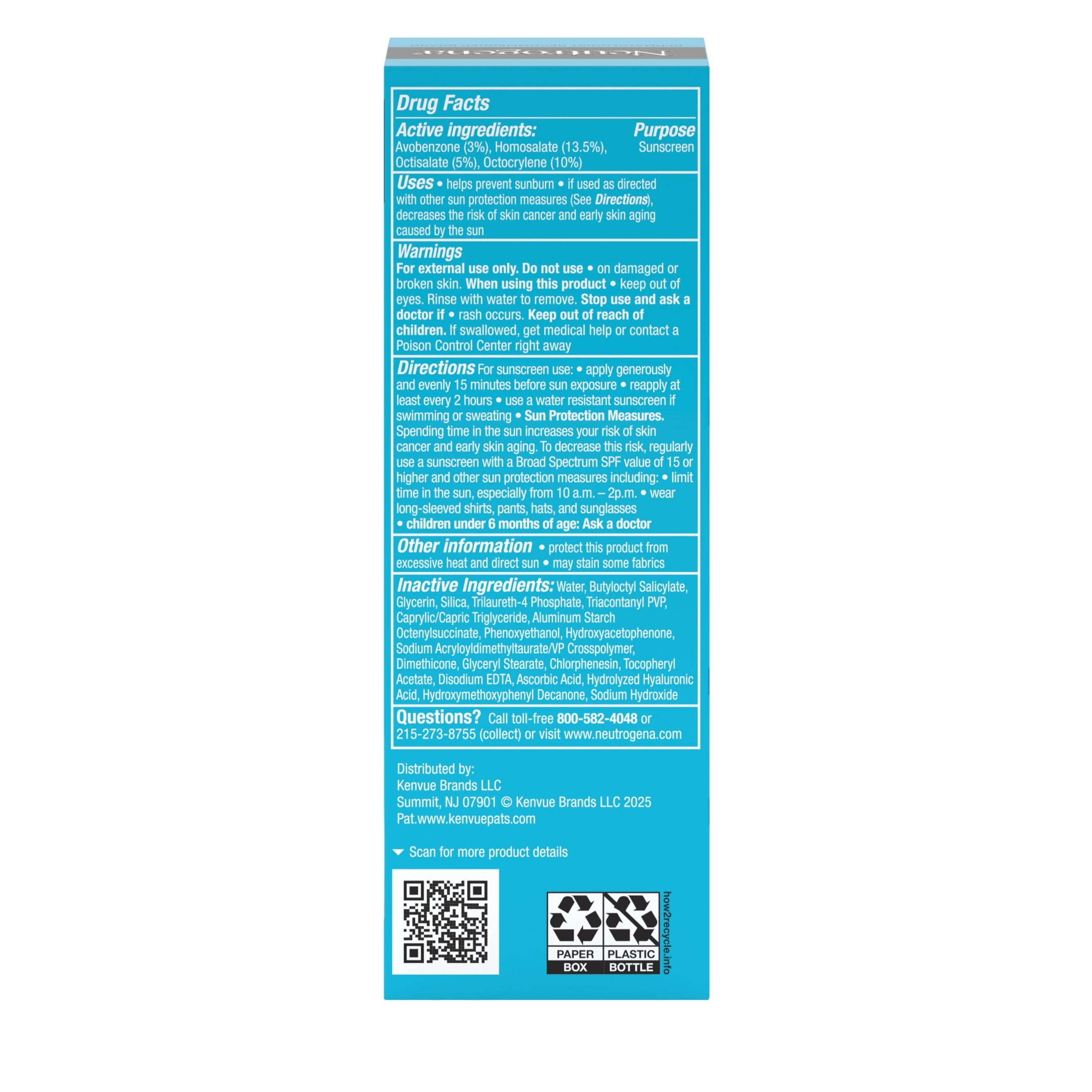 Neutrogena Hydro Boost Hyaluronic Acid SPF 50 Face Moisturizer Lotion, Skin Care, 1.7 oz