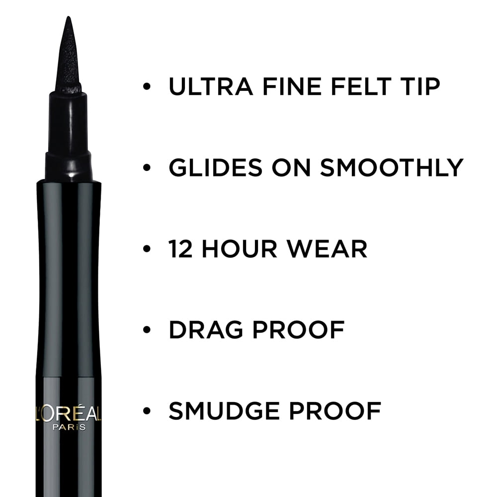 L'Oreal Paris Infallible Super Slim Long Lasting Liquid Eyeliner, Black