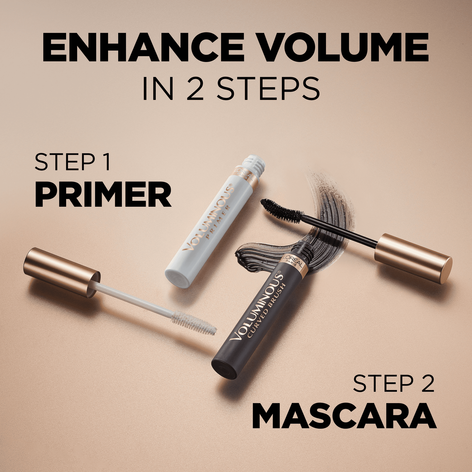 L'Oreal Paris Voluminous Original Curved Brush Mascara, Black