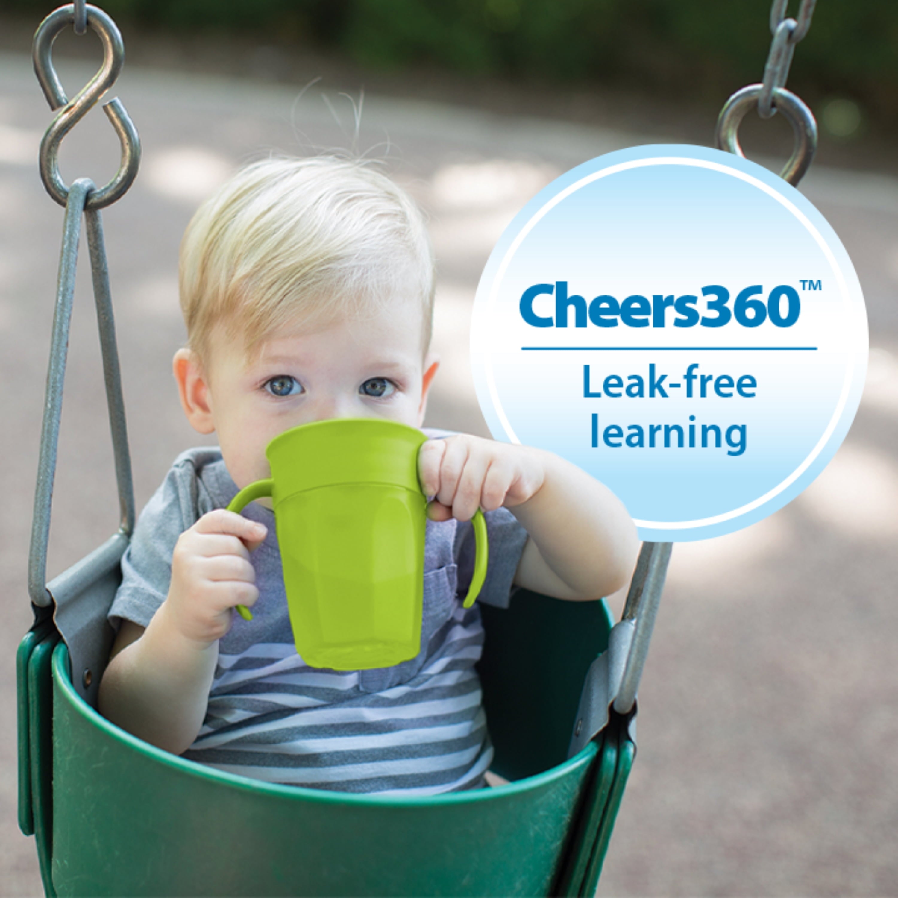 Dr. Brown's Toddler Feeding Starter Set, Travel Feeding Bundle with Cheers360 Spoutless Training Cup with Handles, 6m+, 3 Pack