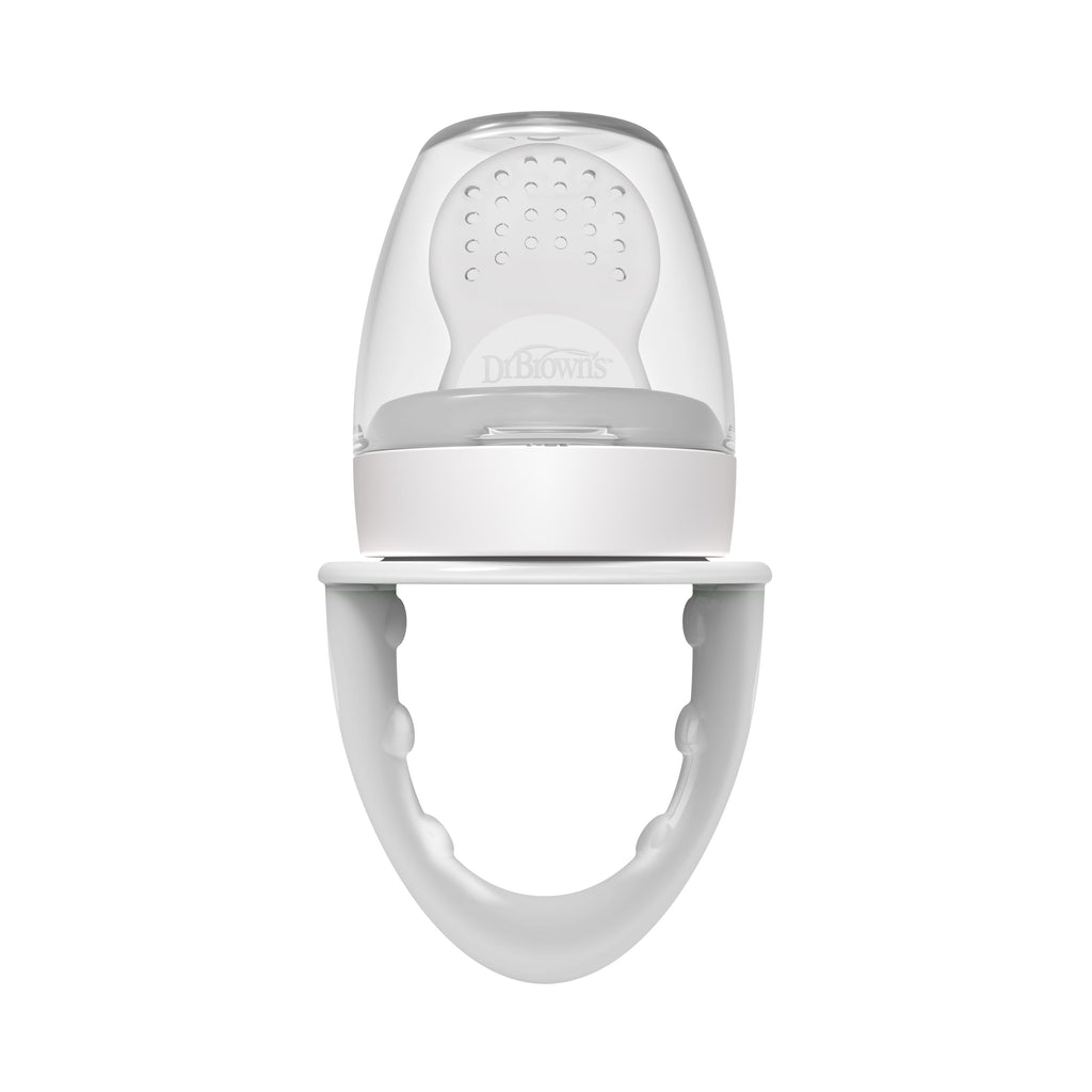 Dr. Brown's Designed to Nourish, Fresh Firsts Silicone Feeder for Soft Foods, Gray, BPA Free, 1 Pack