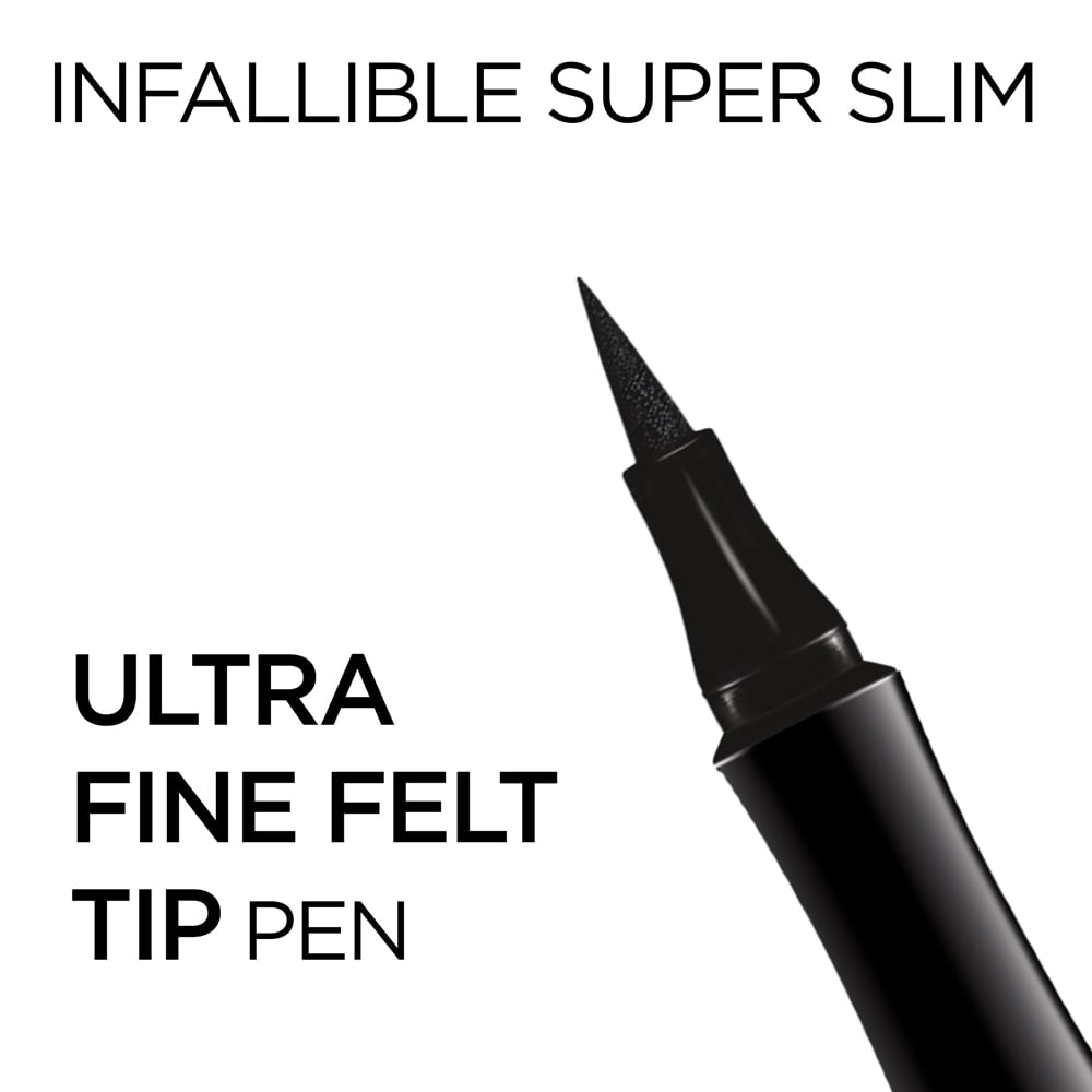 L'Oreal Paris Infallible Super Slim Long Lasting Liquid Eyeliner, Black
