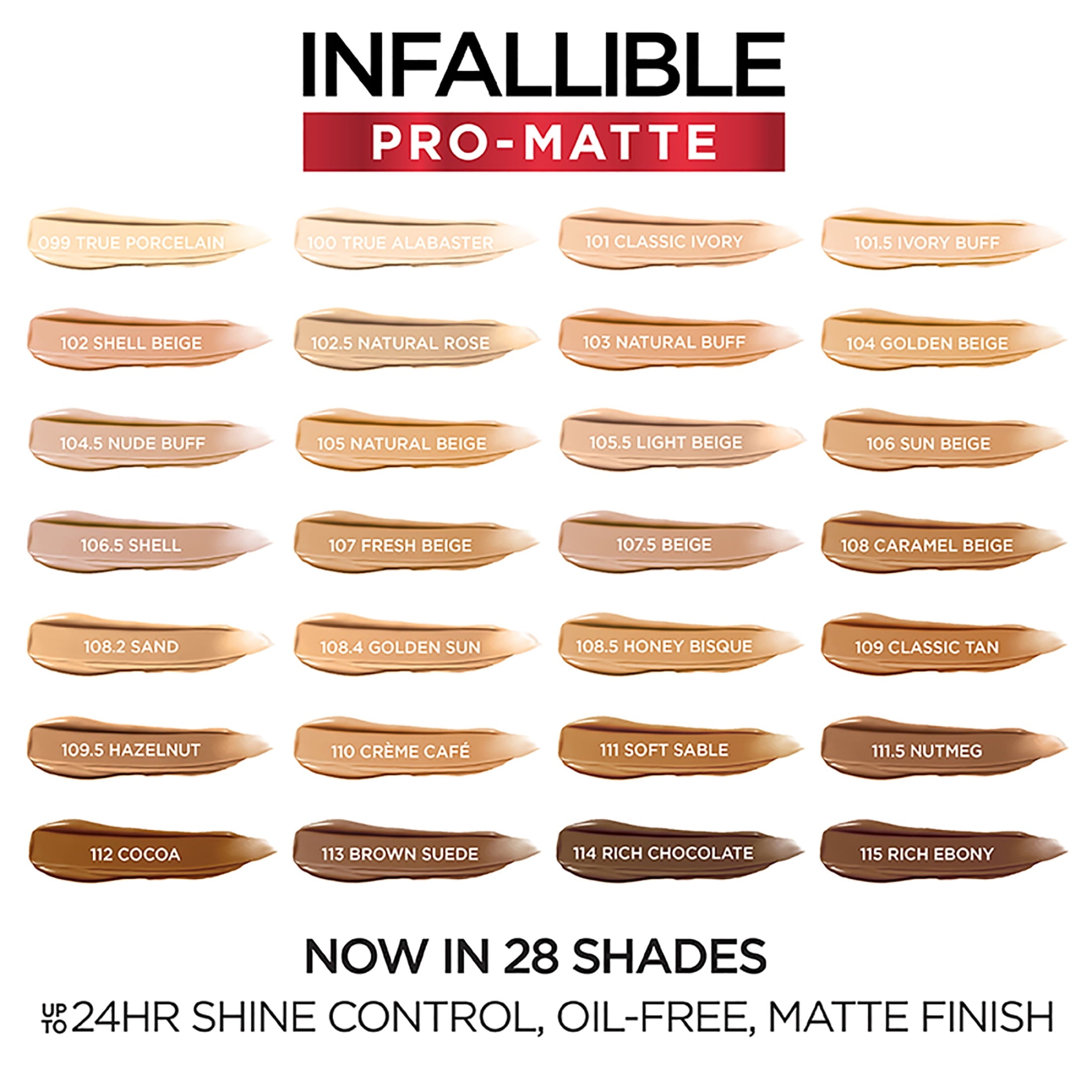L'Oreal Paris Infallible Pro Matte Liquid Foundation Makeup, 104 Golden Beige, 1 fl oz