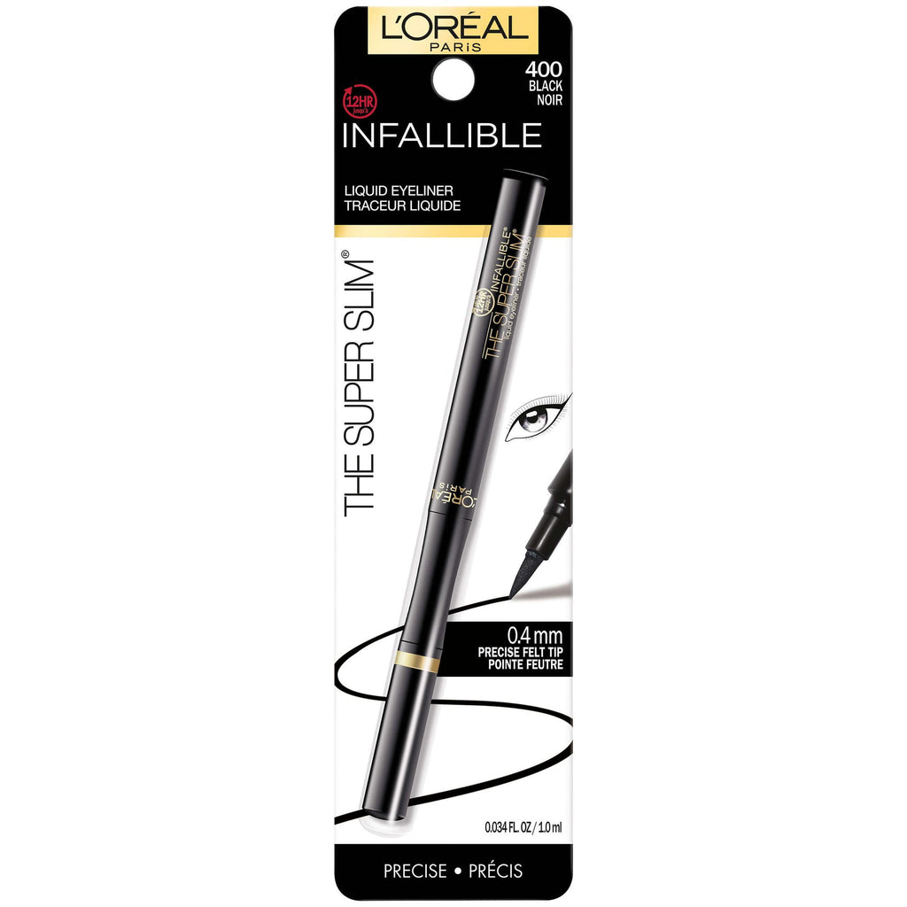 L'Oreal Paris Infallible Super Slim Long Lasting Liquid Eyeliner, Black