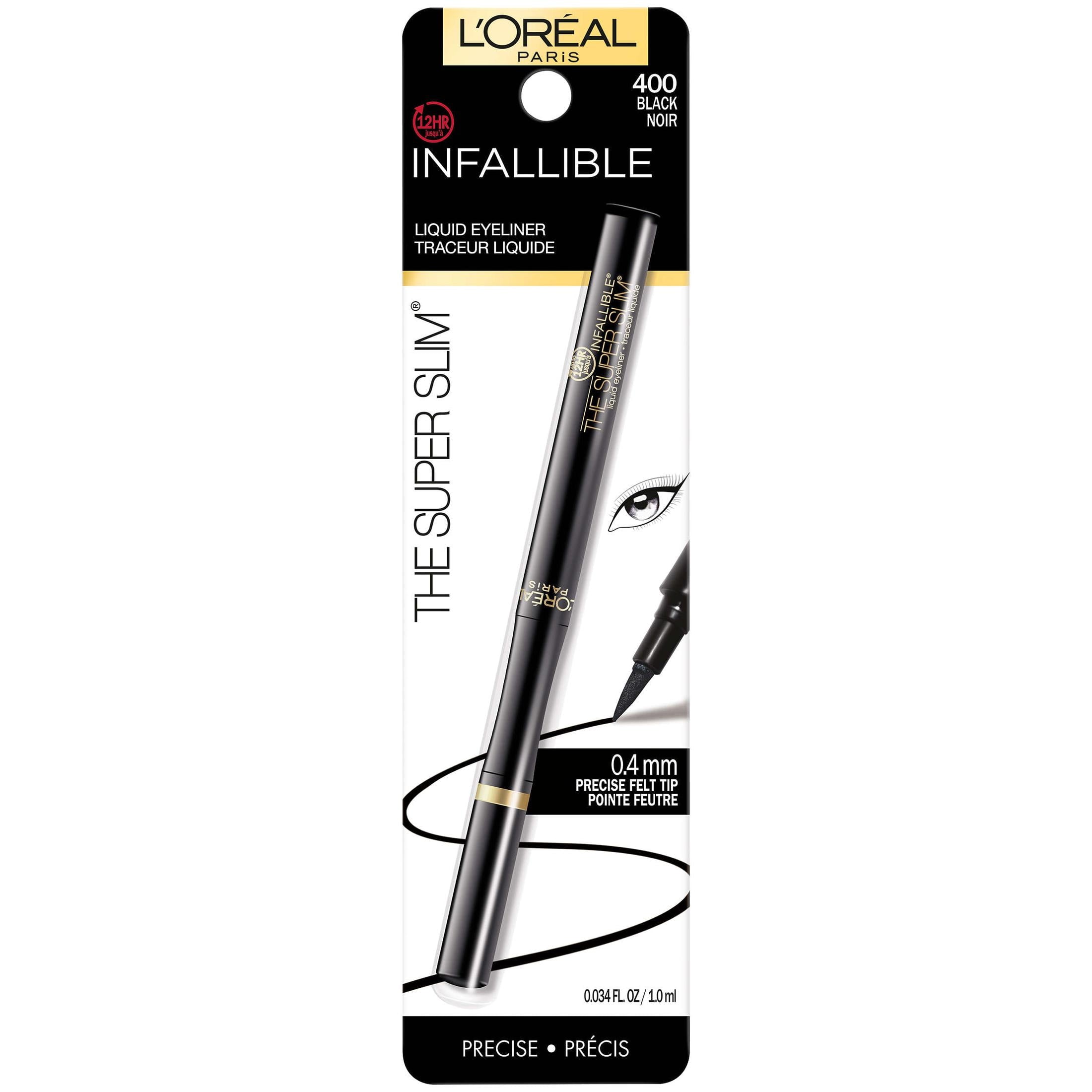 L'Oreal Paris Infallible Super Slim Long Lasting Liquid Eyeliner, Black