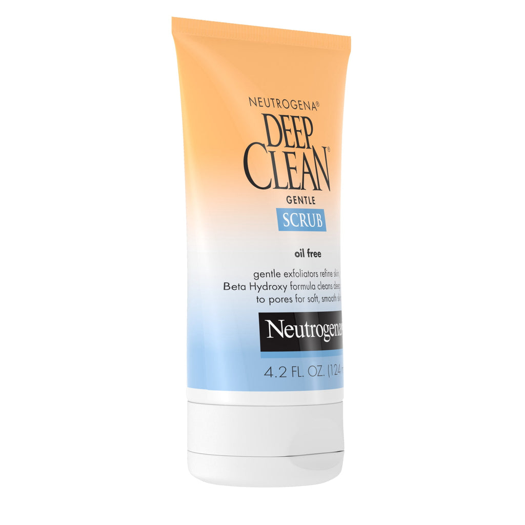 (3 pack) Neutrogena Deep Clean Gentle Facial Scrub, Oil free Cleanser 4.2 fl. oz