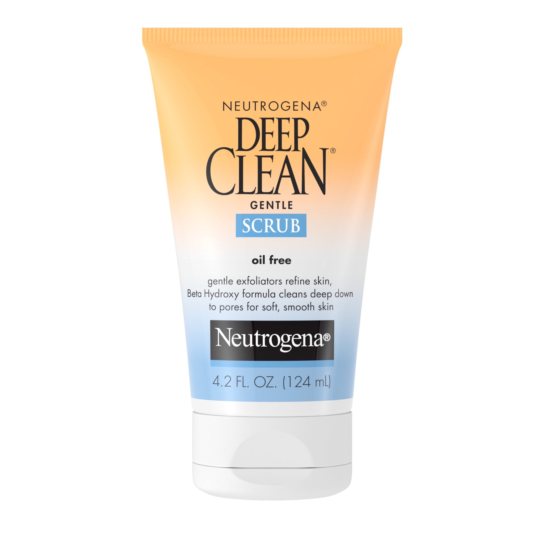 (3 pack) Neutrogena Deep Clean Gentle Facial Scrub, Oil free Cleanser 4.2 fl. oz