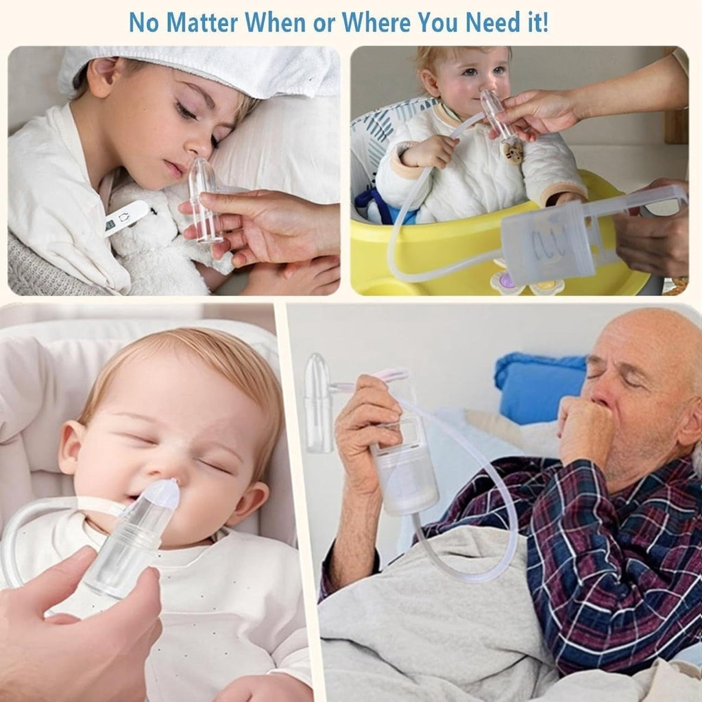 Dr.Pedi Baby Nose Sucker, Manual Newborn Nasal Aspirator with Safe Silicone Tip, Easy to Clean Bulb for Gentle Nasal Care