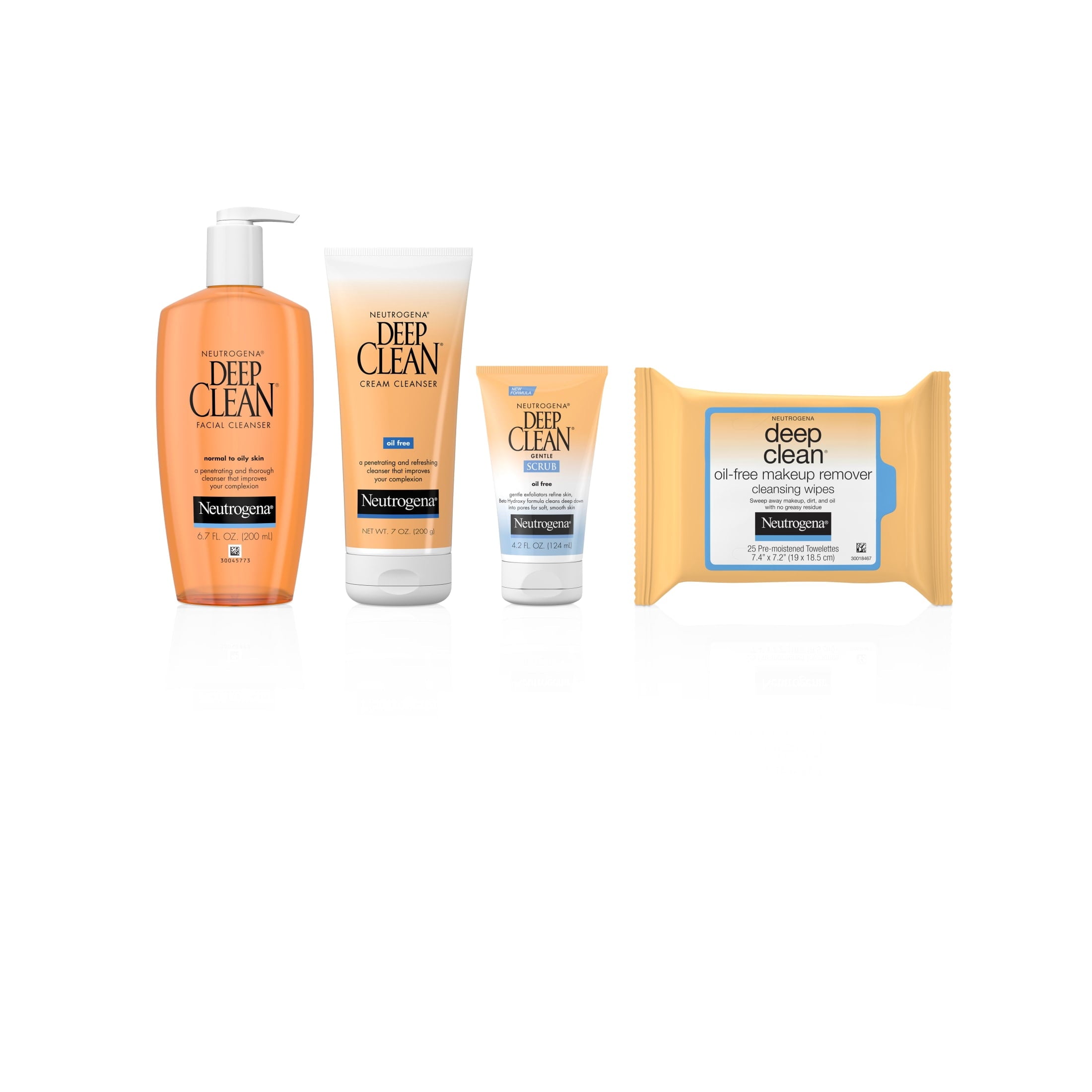 (3 pack) Neutrogena Deep Clean Gentle Facial Scrub, Oil free Cleanser 4.2 fl. oz