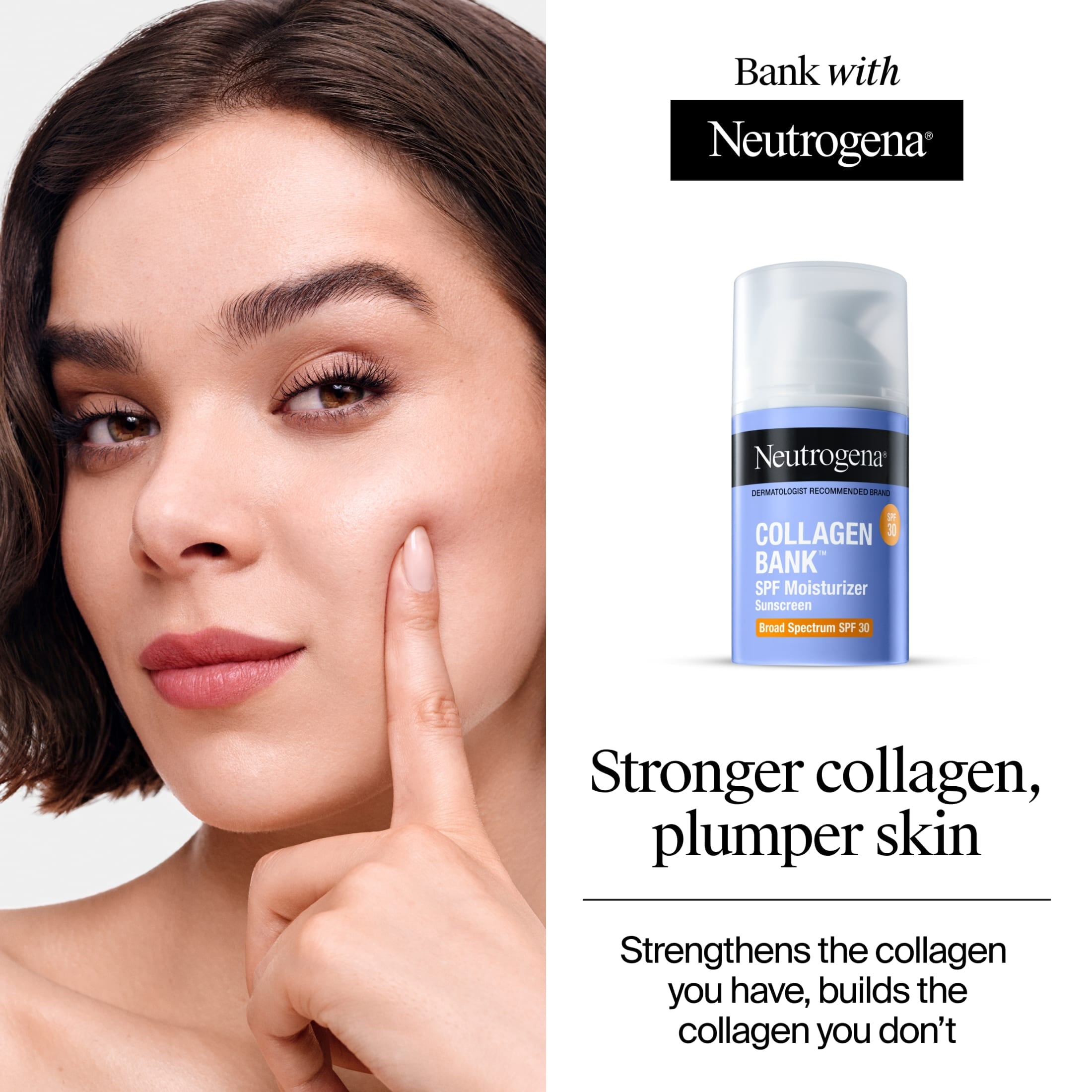 Neutrogena Collagen Bank Daily Face Moisturizer with SPF 30, Anti-Aging Lotion, 2 fl oz