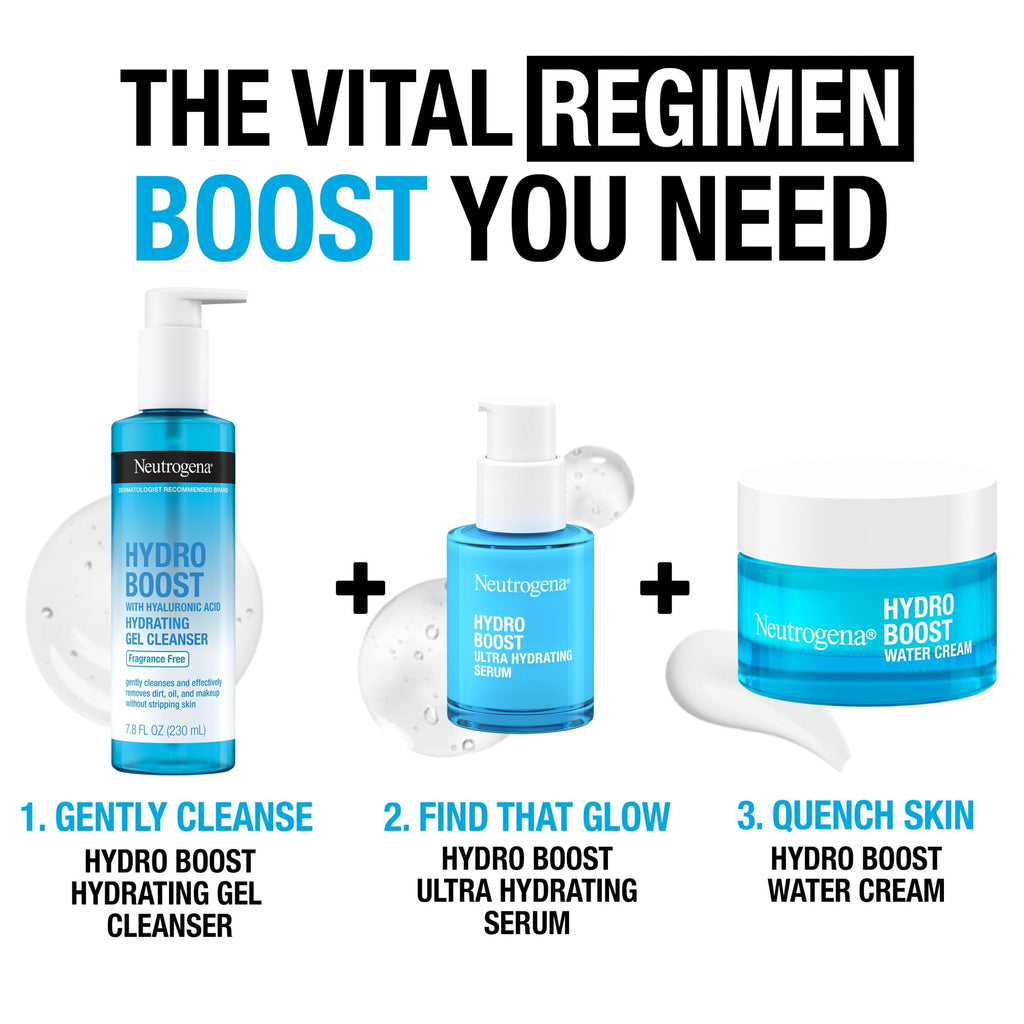 (2 pack) Neutrogena Hydro Boost Hyaluronic Acid Water Cream, Face Moisturizer, 0.5 fl oz