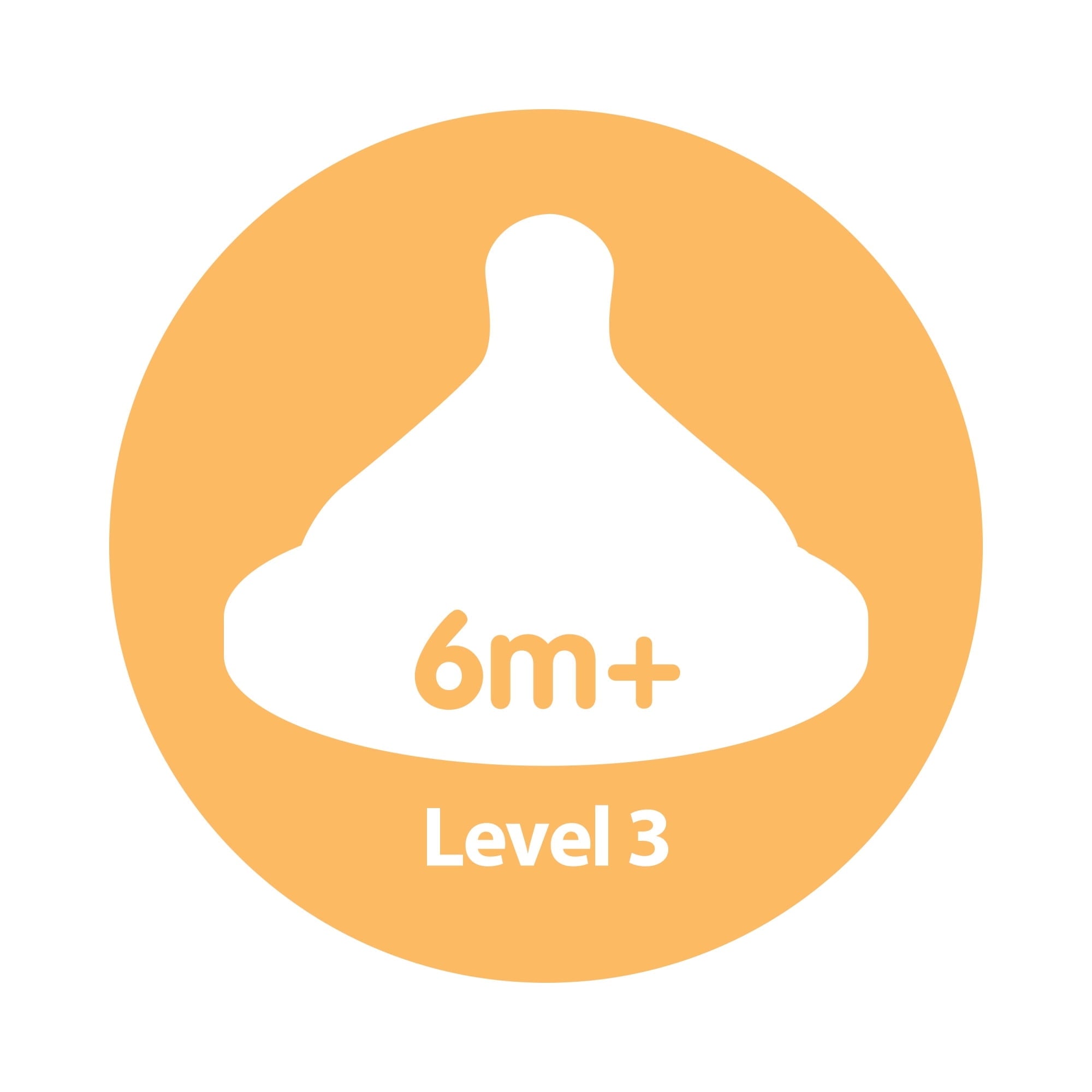 Dr. Brown's Natural Flow Level 3, Wide-Neck Baby Bottle Nipple, Medium-Fast Flow, 6m+, 100% Silicone, 2 Pack