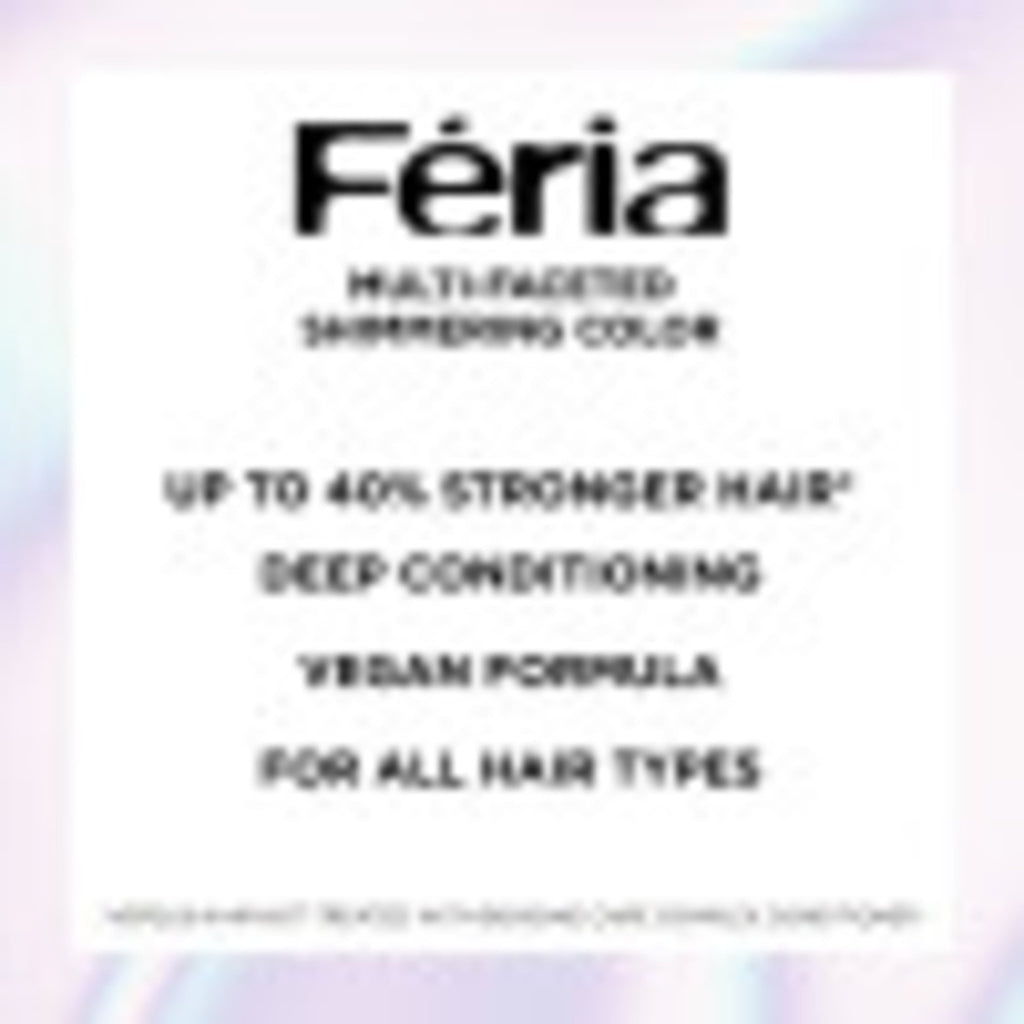 L'Oreal Paris Feria Shimmering Permanent Hair Color, Downtown Denim (Dark Blue Brown), 1 Kit