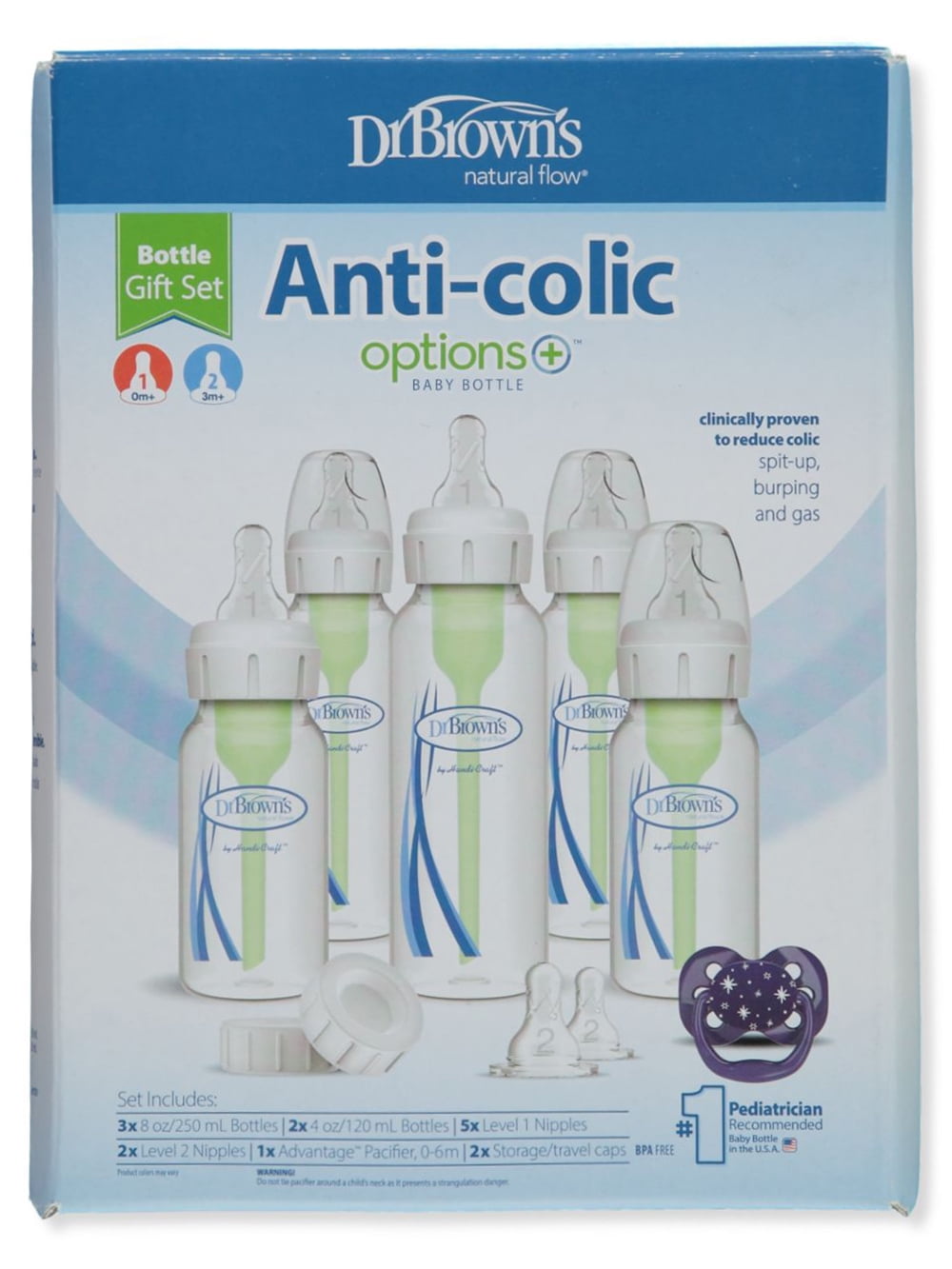 Dr. Brown's Baby Bottle Gift Set 6-Piece - green, one size