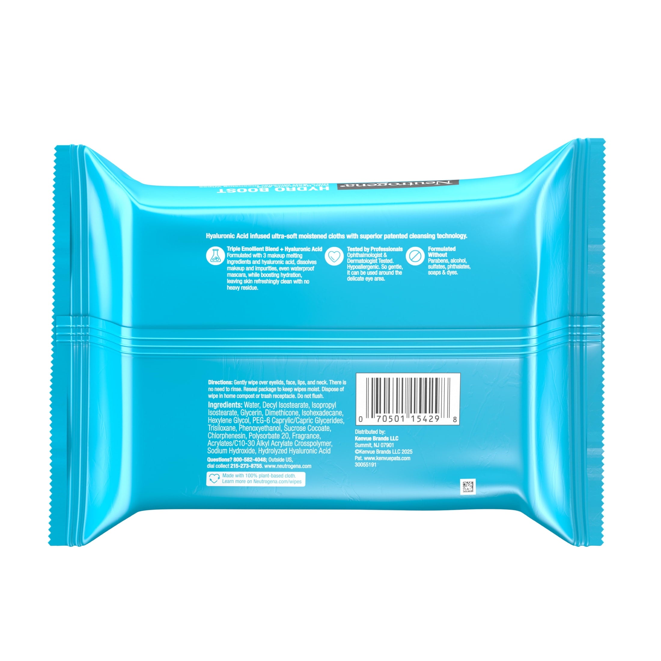 (6 pack) Neutrogena Hydro Boost Makeup Remover Wipes & Face Cleansing Towelettes, 25 Count