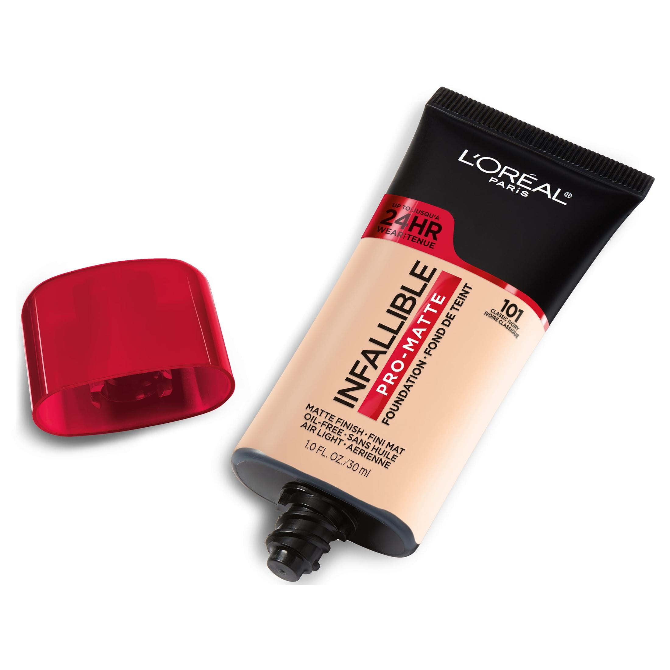 L'Oreal Paris Infallible Pro-Matte Liquid Foundation Makeup, 101 Classic Ivory, 1 fl oz
