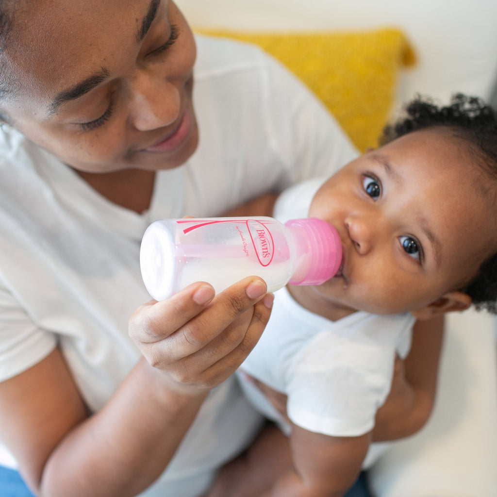 Dr. Brown's Natural Flow Anti-Colic Baby Bottles -Pink - 4oz - 3-Pack