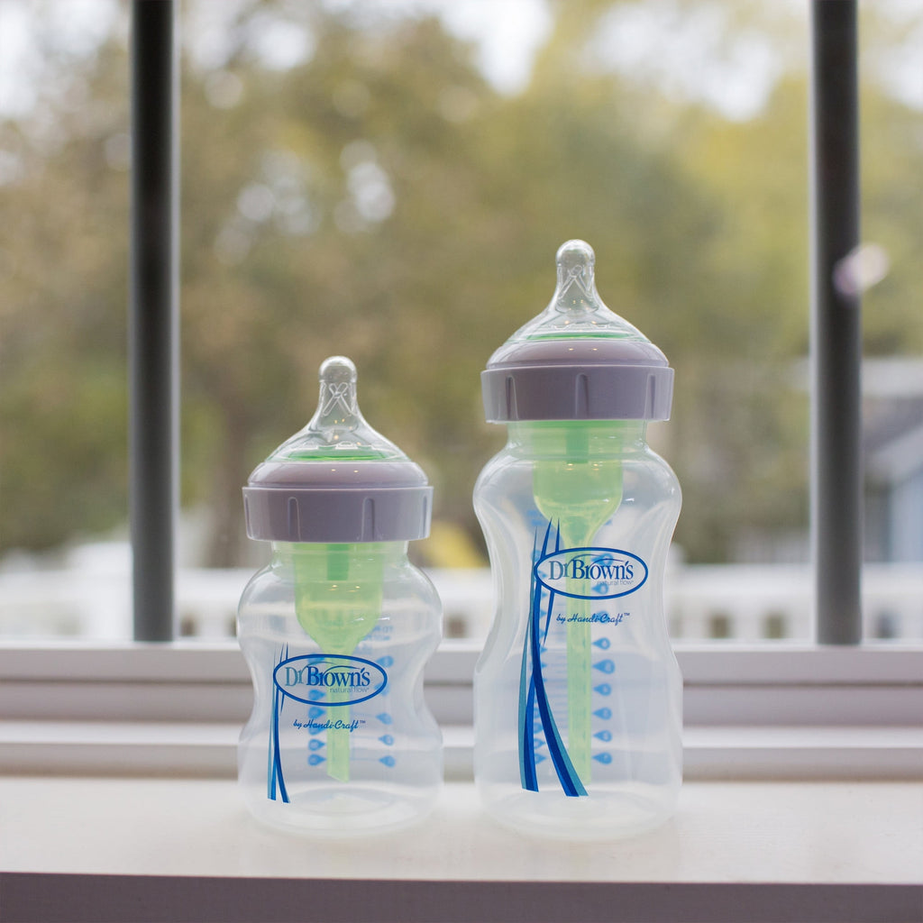 Dr. Brown's Natural Flow Y-Cut, Wide-Neck Baby Bottle Nipple, Fast Flow, 9m+, 100% Silicone, 6 Pack