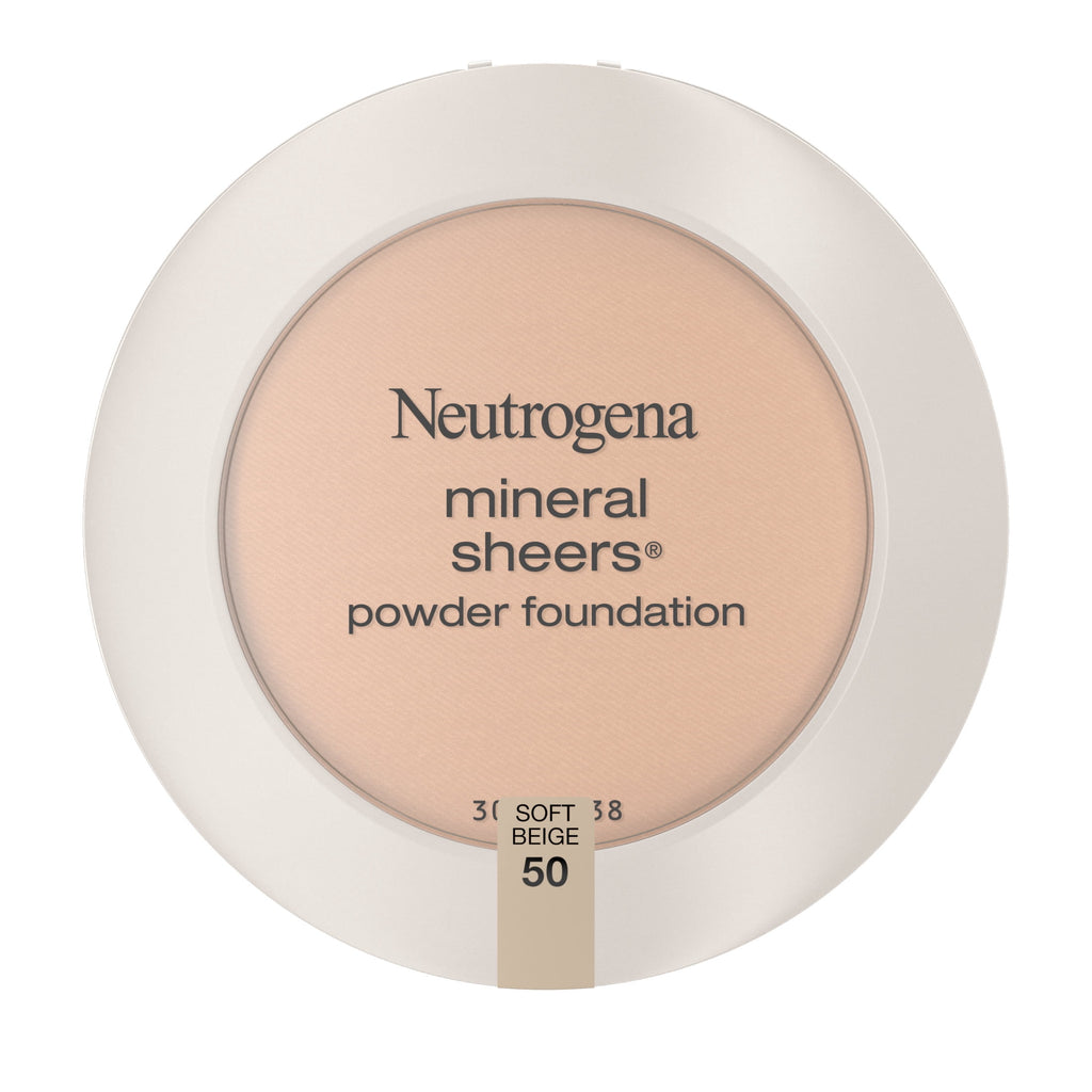(2 pack) Neutrogena Mineral Sheers Powder Foundation, Soft Beige 50,.34 oz