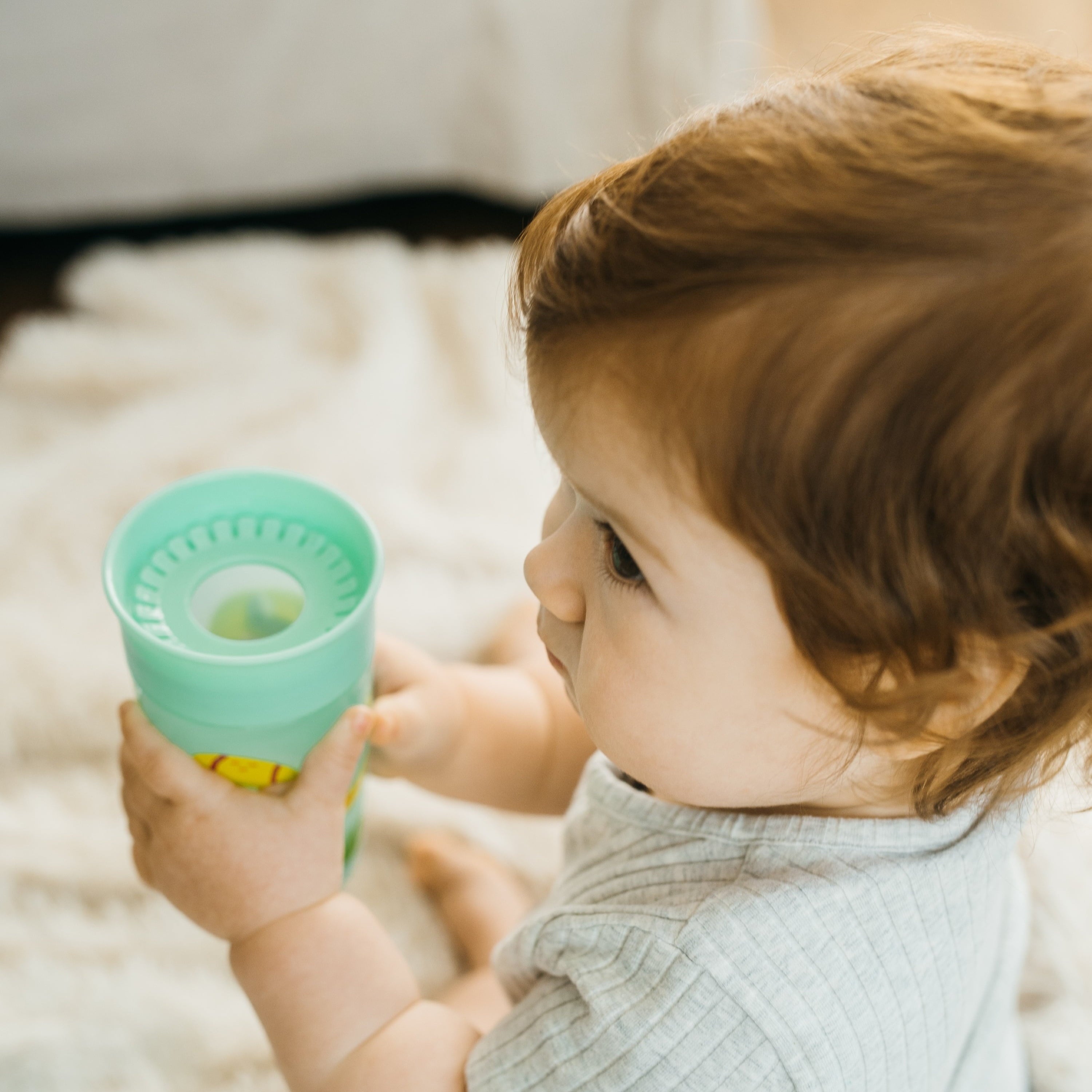 Dr. Brown's Milestones Cheers 360 Cup Spoutless Transition, Travel Friendly & Leak-Free, Green / Blue, 10 oz/300 ml, 2 Pack