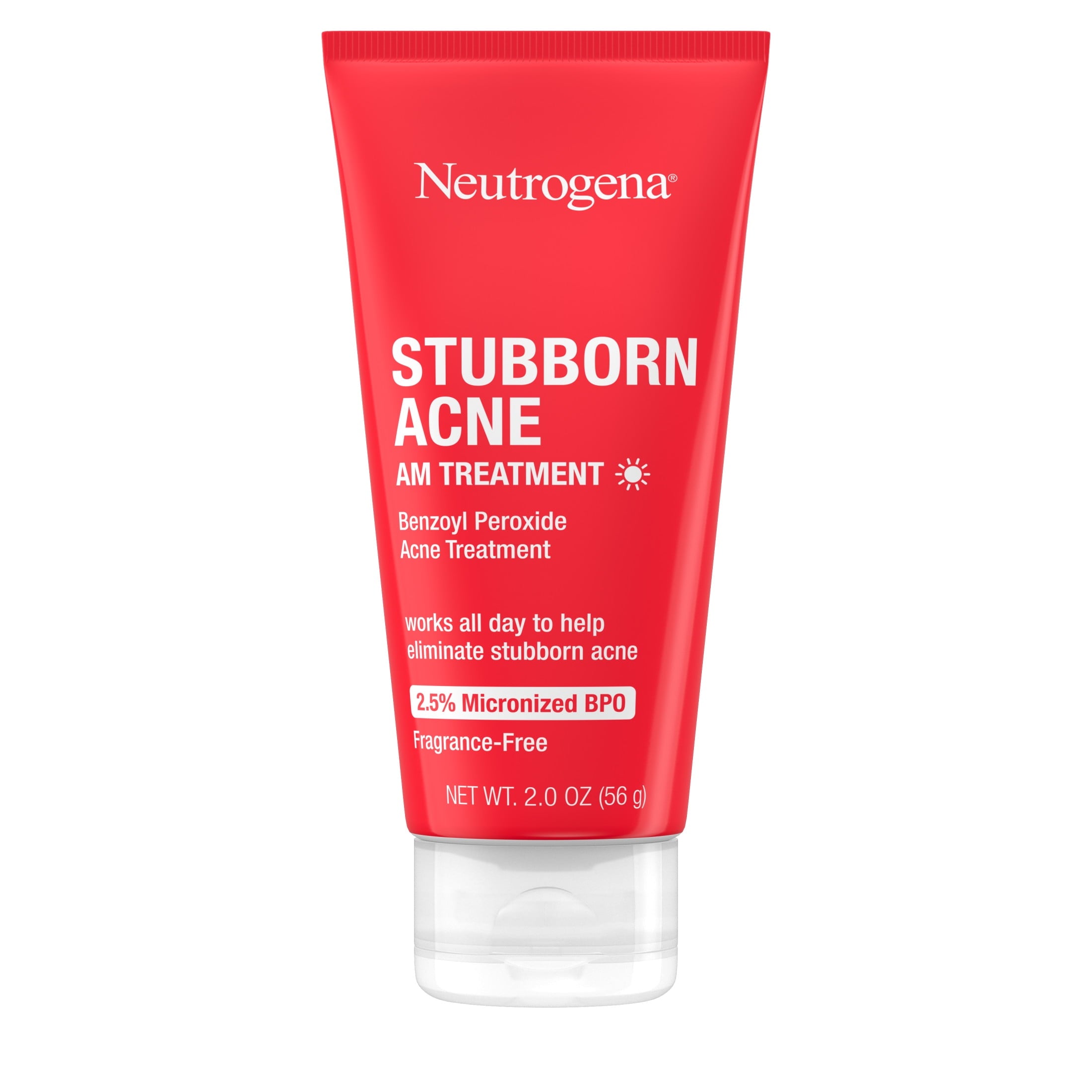 (2 pack) Neutrogena Stubborn Acne AM Treatment with Benzoyl Peroxide, 2.0 oz