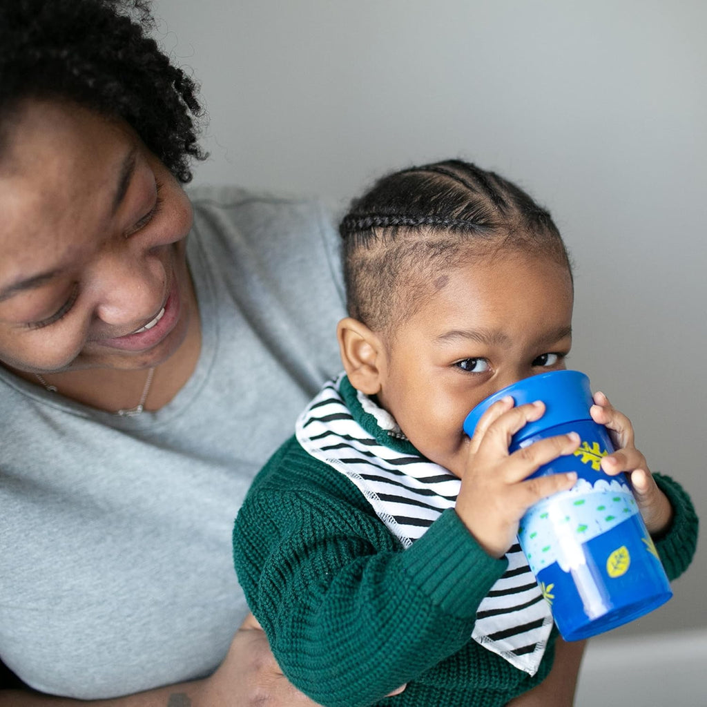 Dr. Brown's Milestones Cheers360 Training Sippy Cups for Babies and Toddlers - Blue Animals - 10oz - 9m+