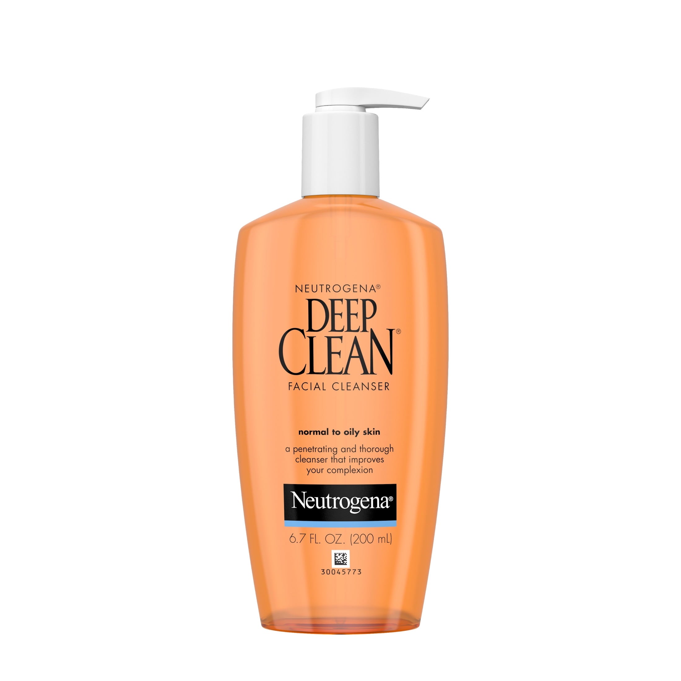 (3 pack) Neutrogena Oil-Free Deep Clean Daily Facial Cleanser, Face Wash, 6.7 fl. oz