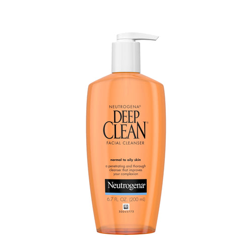 (3 pack) Neutrogena Oil-Free Deep Clean Daily Facial Cleanser, Face Wash, 6.7 fl. oz
