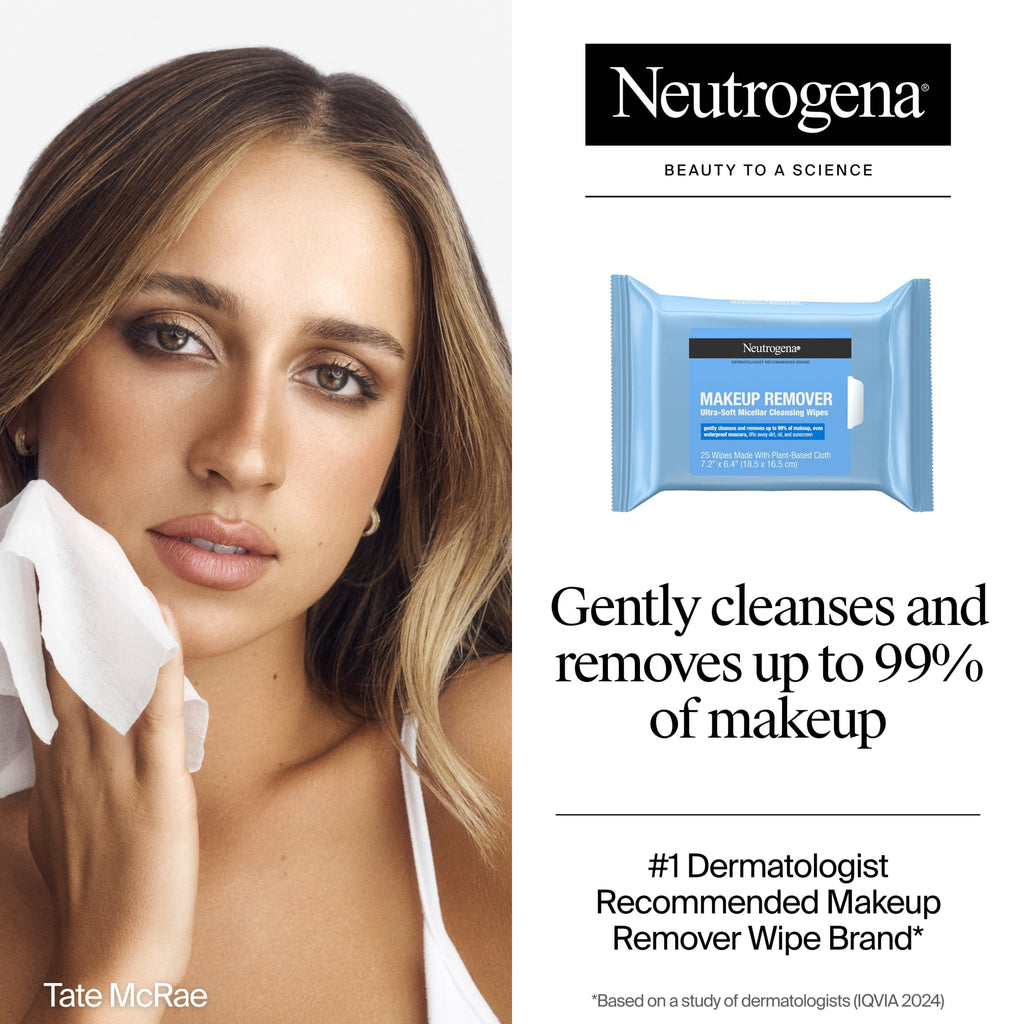 Neutrogena Makeup Remover Cleansing Towelettes, Face Makeup Wipes, Travel Pack, 7 Count