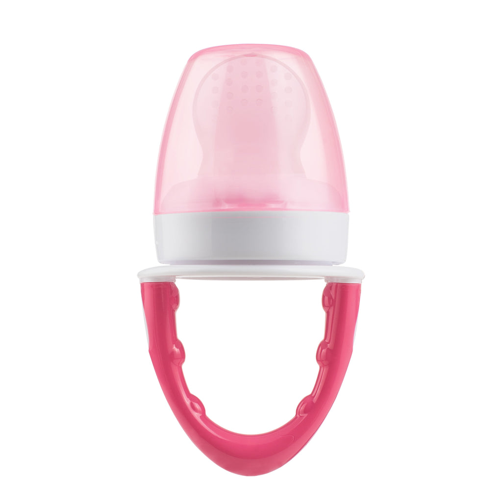 Dr. Brown's Designed to Nourish, Fresh Firsts Silicone Feeder, Solid Food Feeding, Pink/Gray, 2 Pack